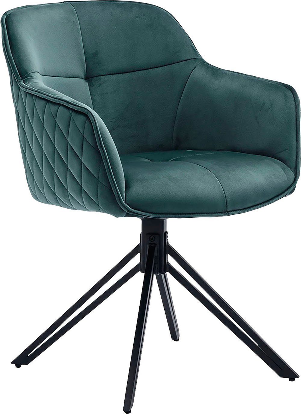 SalesFever Armlehnstuhl Stilvoller Esszimmerstuhl, mit 360° günstig online kaufen