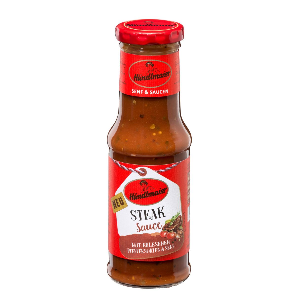 Händlmaier Saucen, Händlmaier Steak Saucemit erlesenen Pfeffersorten und Senf 200ml