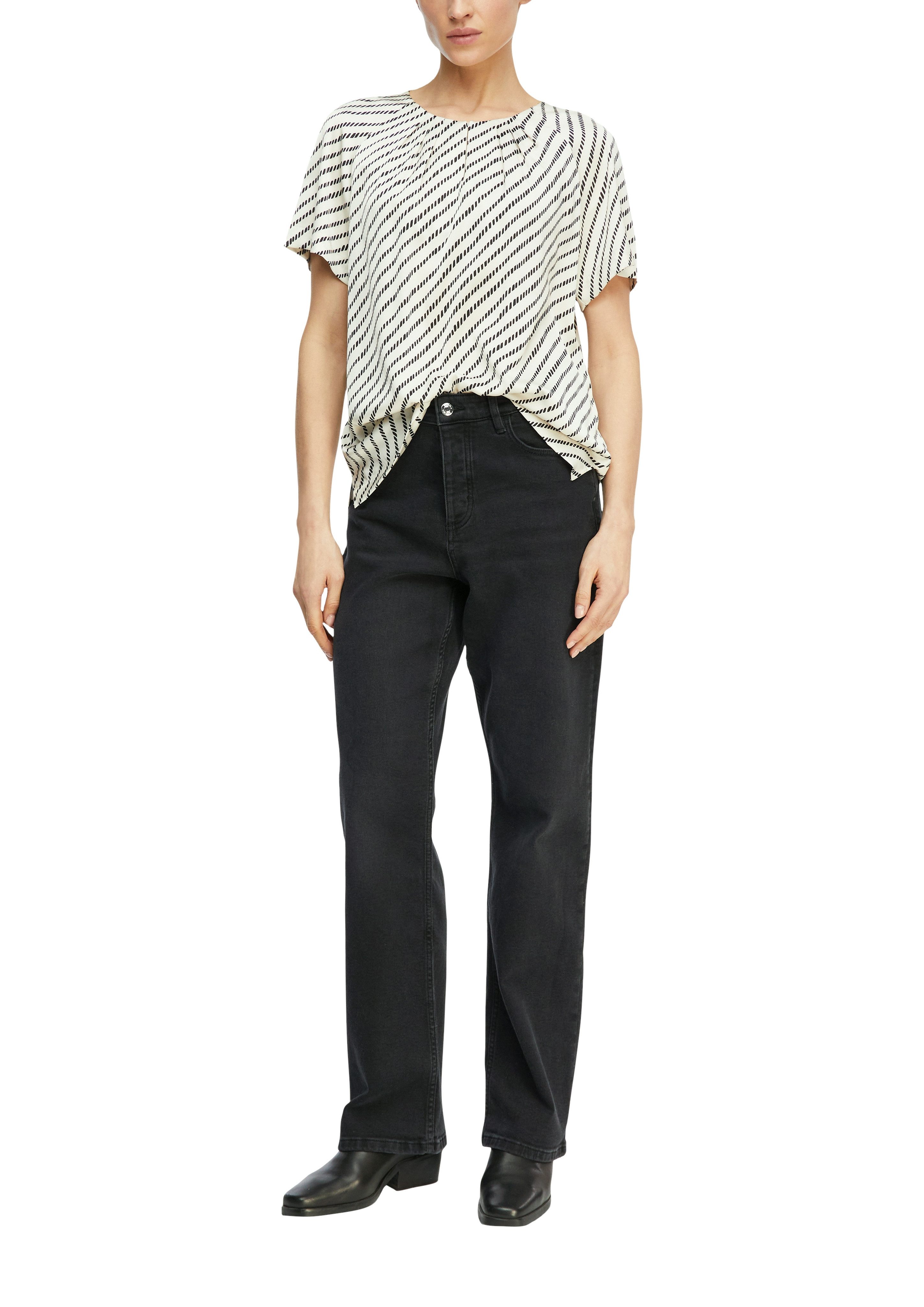 comma Shirtbluse mit Streifen Muster