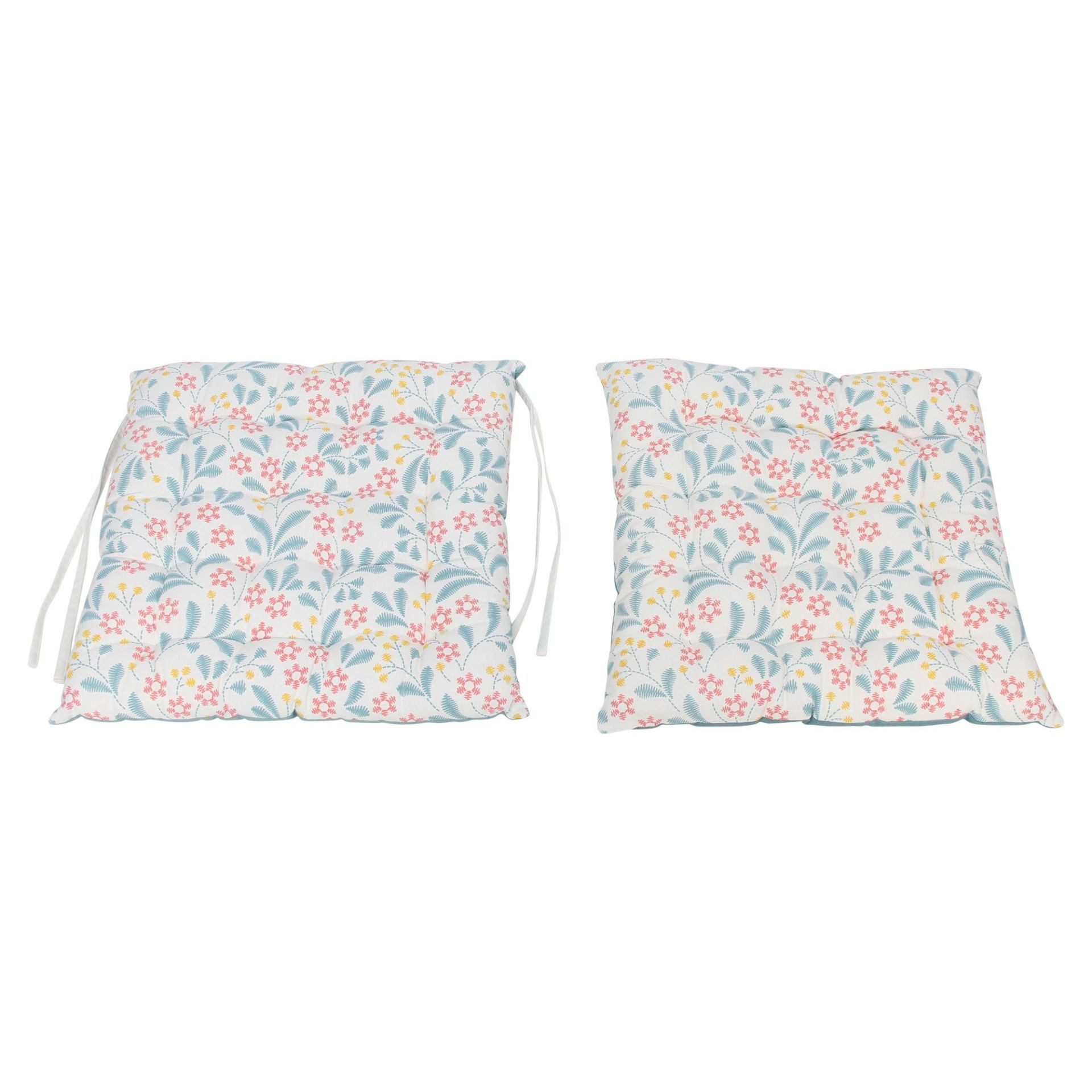 Home-trends24.de Sitzkissen Blumen Sitzkissen Stuhlkissen Deko Kissen Garten Terrasse 40 x 40 cm