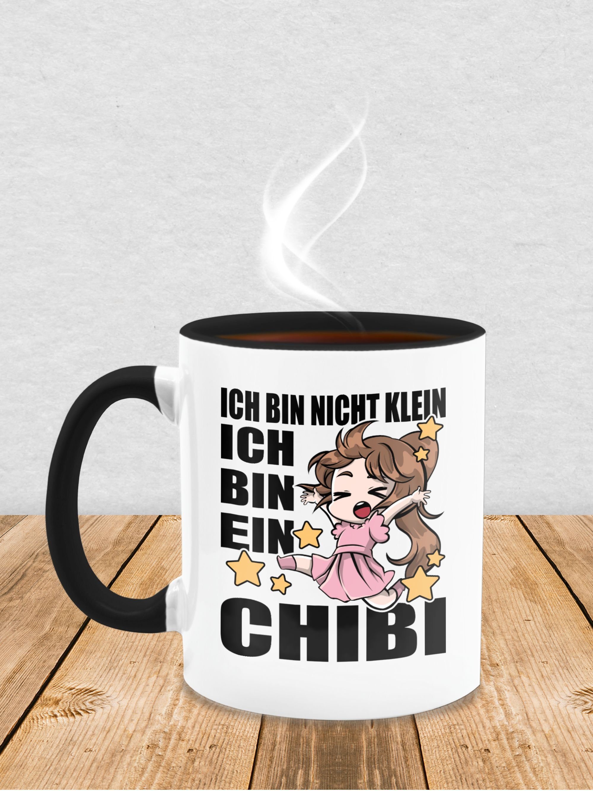 Chibi 2 Kaffeetasse Schwarz schwarz, nicht ein Merch klein bin Keramik, bin Anime Tasse ich Shirtracer - ich