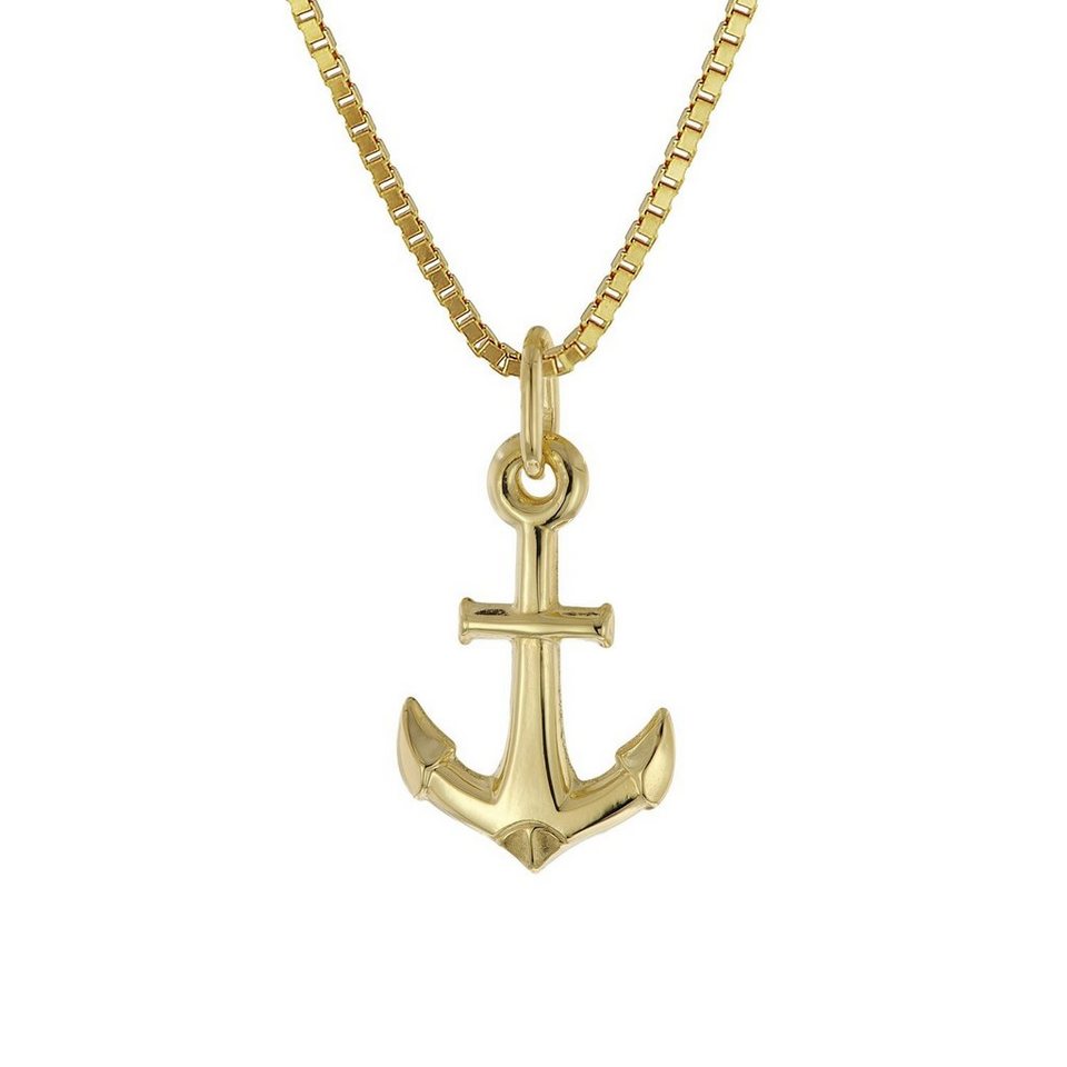 Acalee Kette mit Anhänger mit Anker Gold 333/8K Anker-Collier