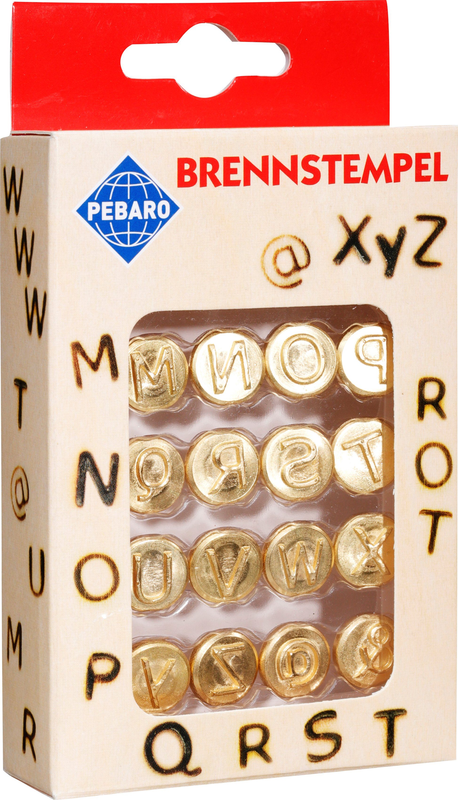 Brennstempel und Pebaro - Zeichen, 20500 Kreativset Buchstaben