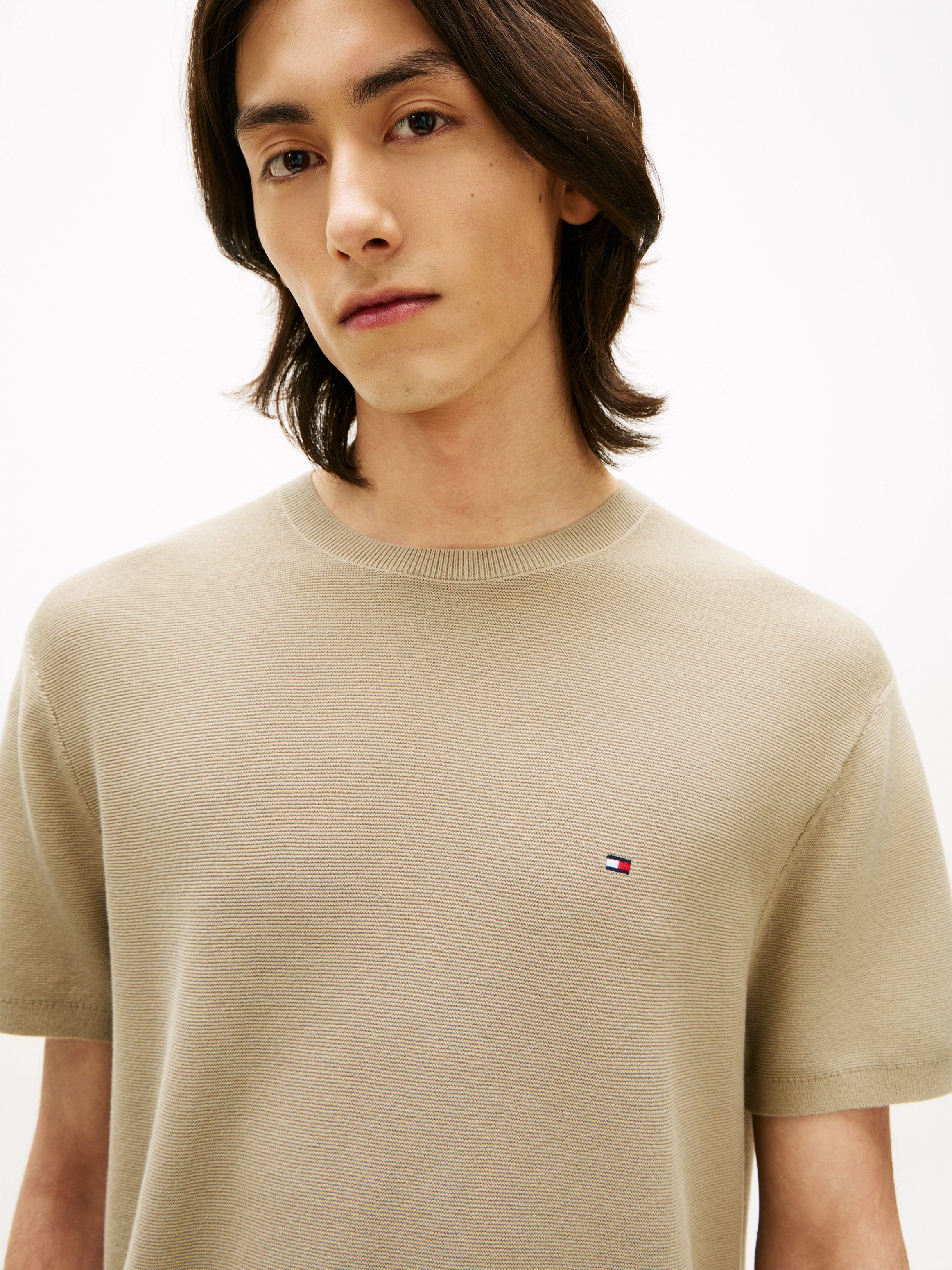 Tommy Hilfiger Kurzarmpullover COOL TOUCH STRUCTURE Relaxed Fit, aus Strick günstig online kaufen