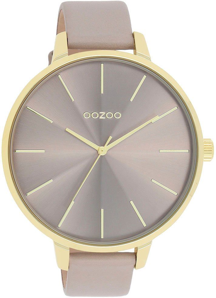 OOZOO Quarzuhr C11256, Gehäuse aus Metall, goldfarben IP-beschichtet, Ø ca.  48 mm