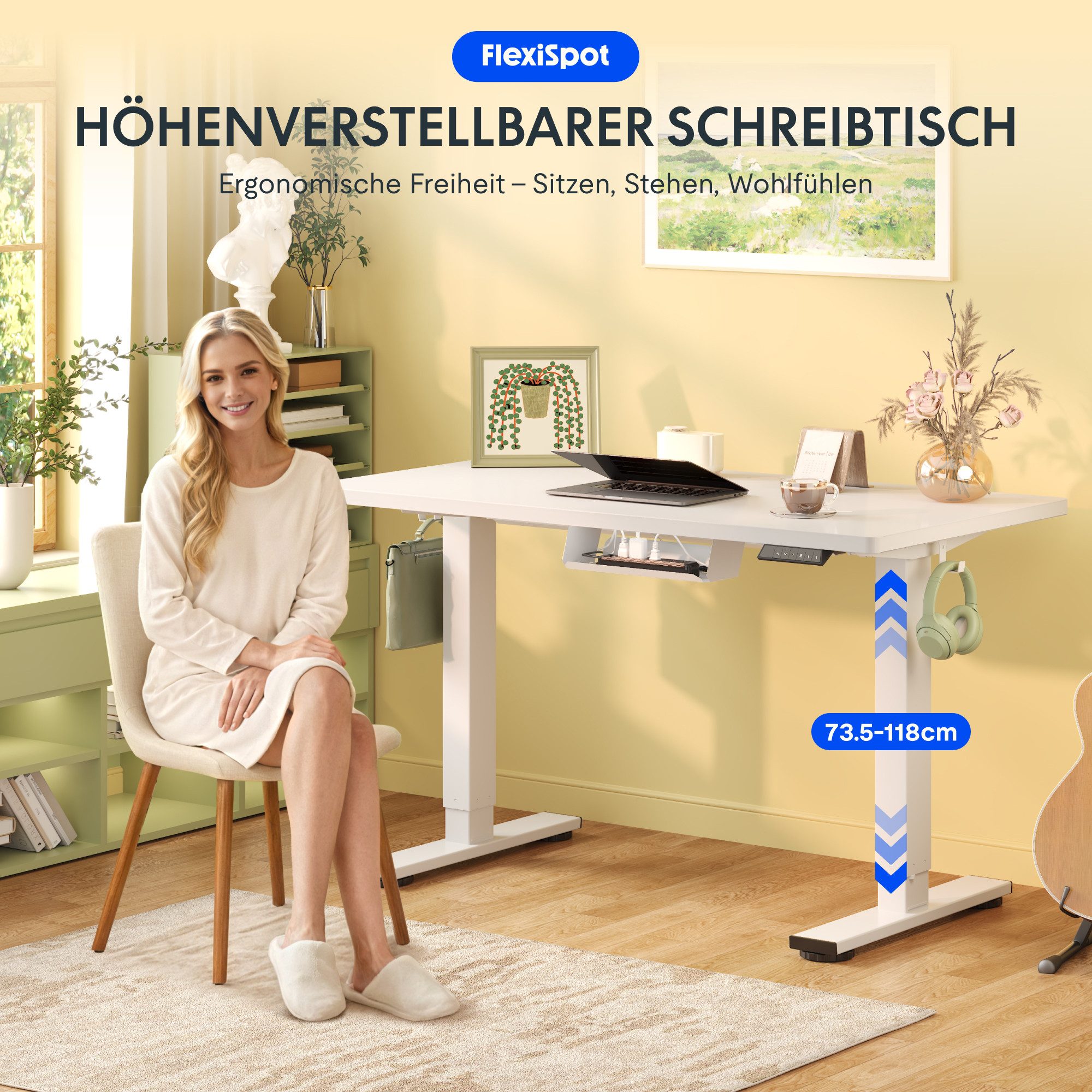 FLEXISPOT Schreibtisch Basic-Series Elektrisch höhenverstellbarer Schreibti günstig online kaufen
