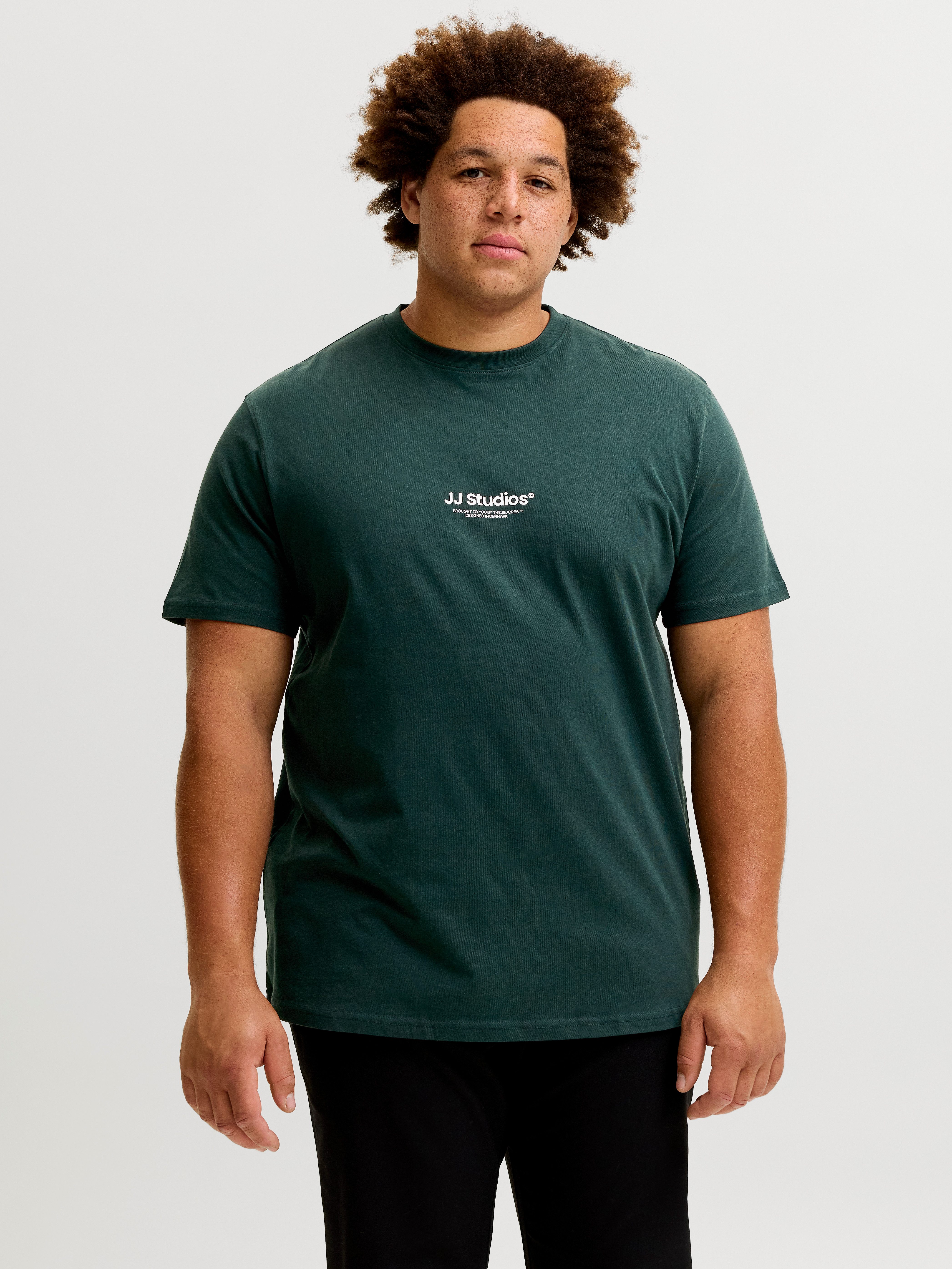 Jack & Jones PlusSize Rundhalsshirt JJESOHO TEE SS CREW NECK NOOS PLS Baumwolle, regular fit
