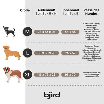 Bjird Tierbett Hundebett Luna Inari, Bezug abnehbar und waschbar, Hundesofa für kleie und grosse Hunde, Größe: M,L,XL/XXL