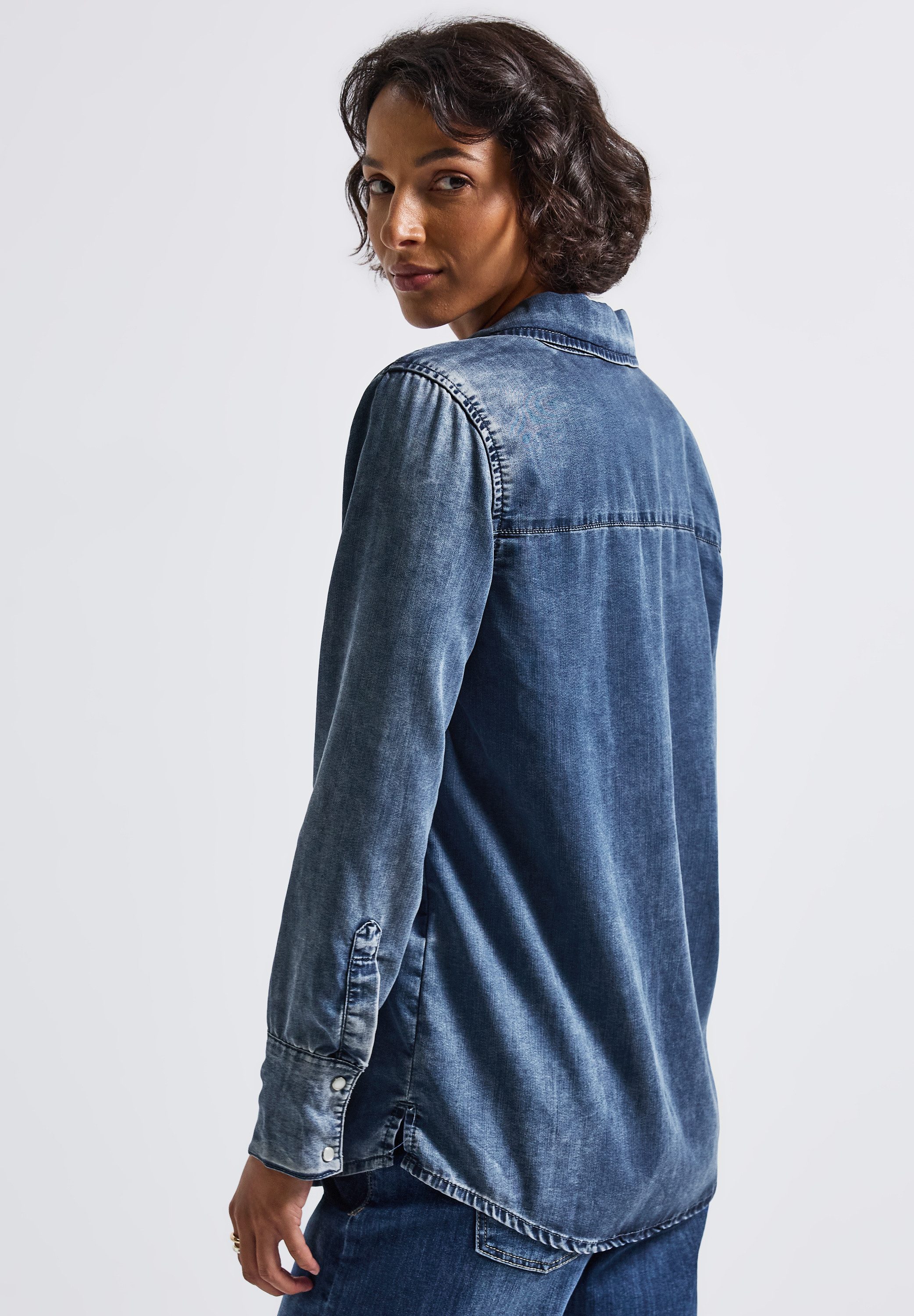STREET ONE Jeansbluse mit Brusttasche günstig online kaufen