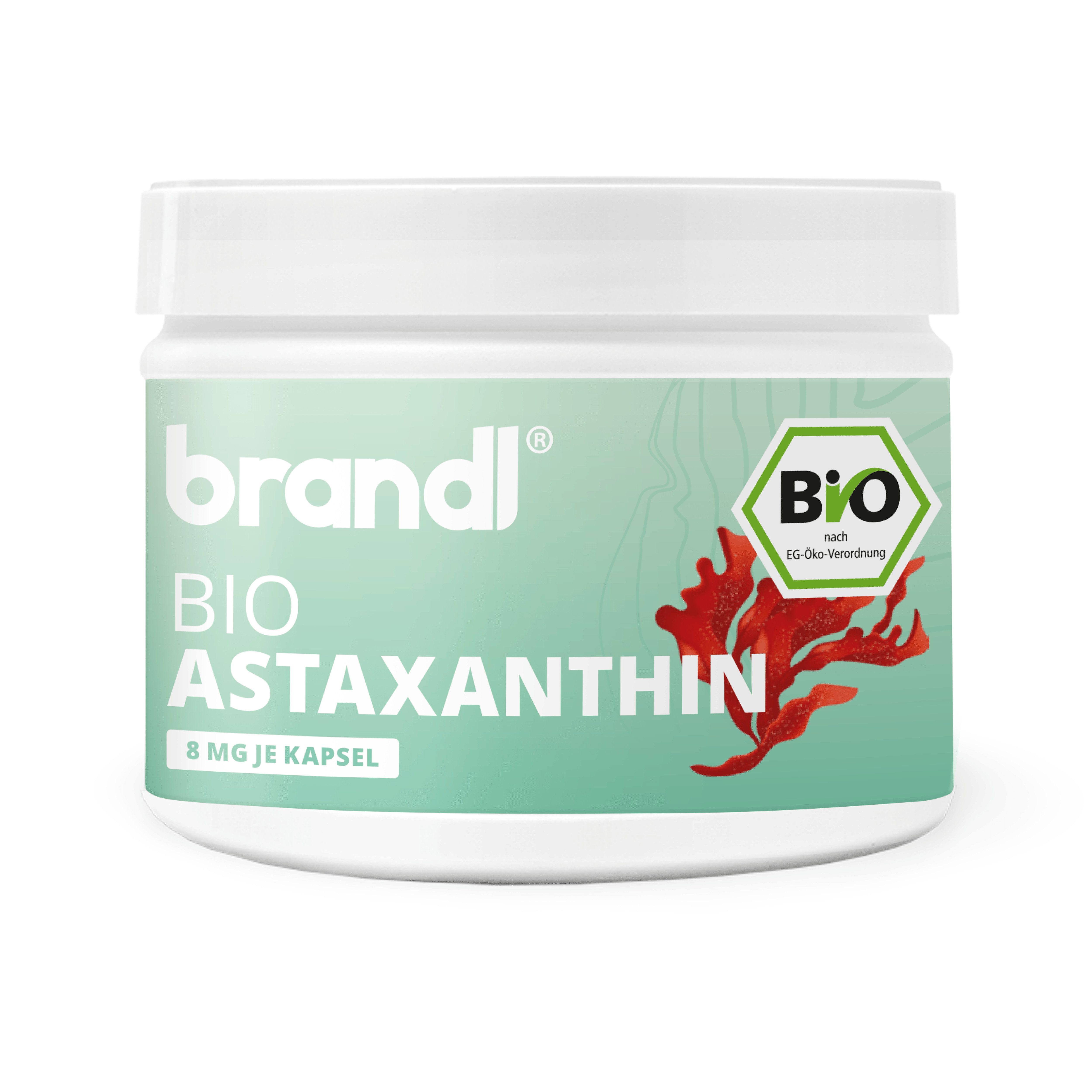 Brandl Nutrition brandl® Bio Astaxanthin mit Antioxidantien Kapseln, 90 St.