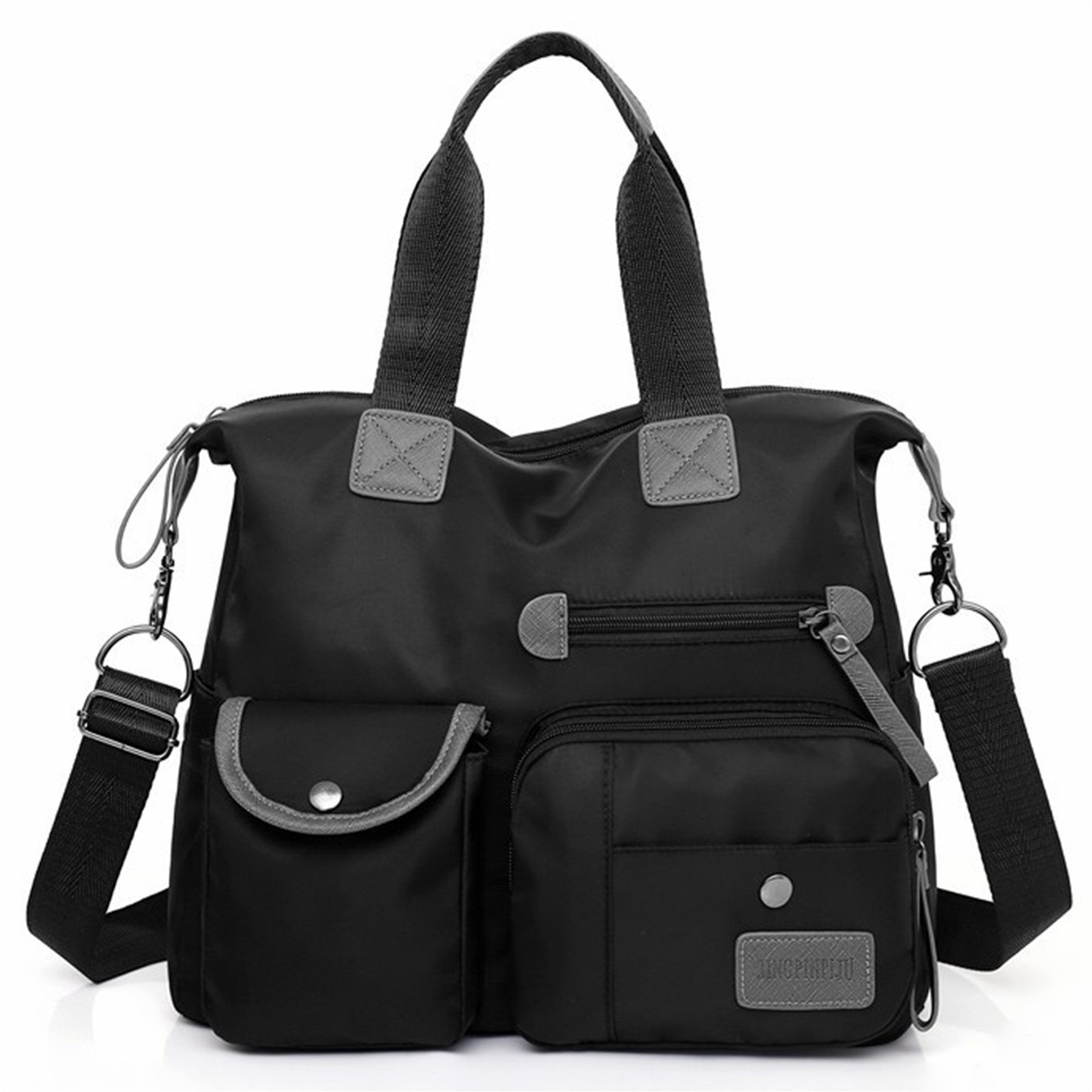Mutig Schultertasche Umhängetasche Crossbody Schulter Tote Hobo Bag Große Tasche (Wasserdicht Nylon Schultertasche,Umhängetasche Damen, mit mehreren Fächern, Freizeit, Vintage Einfarbige, Schultertasche), Geldgürtel für Camping Wandern Fitness Fahrrad