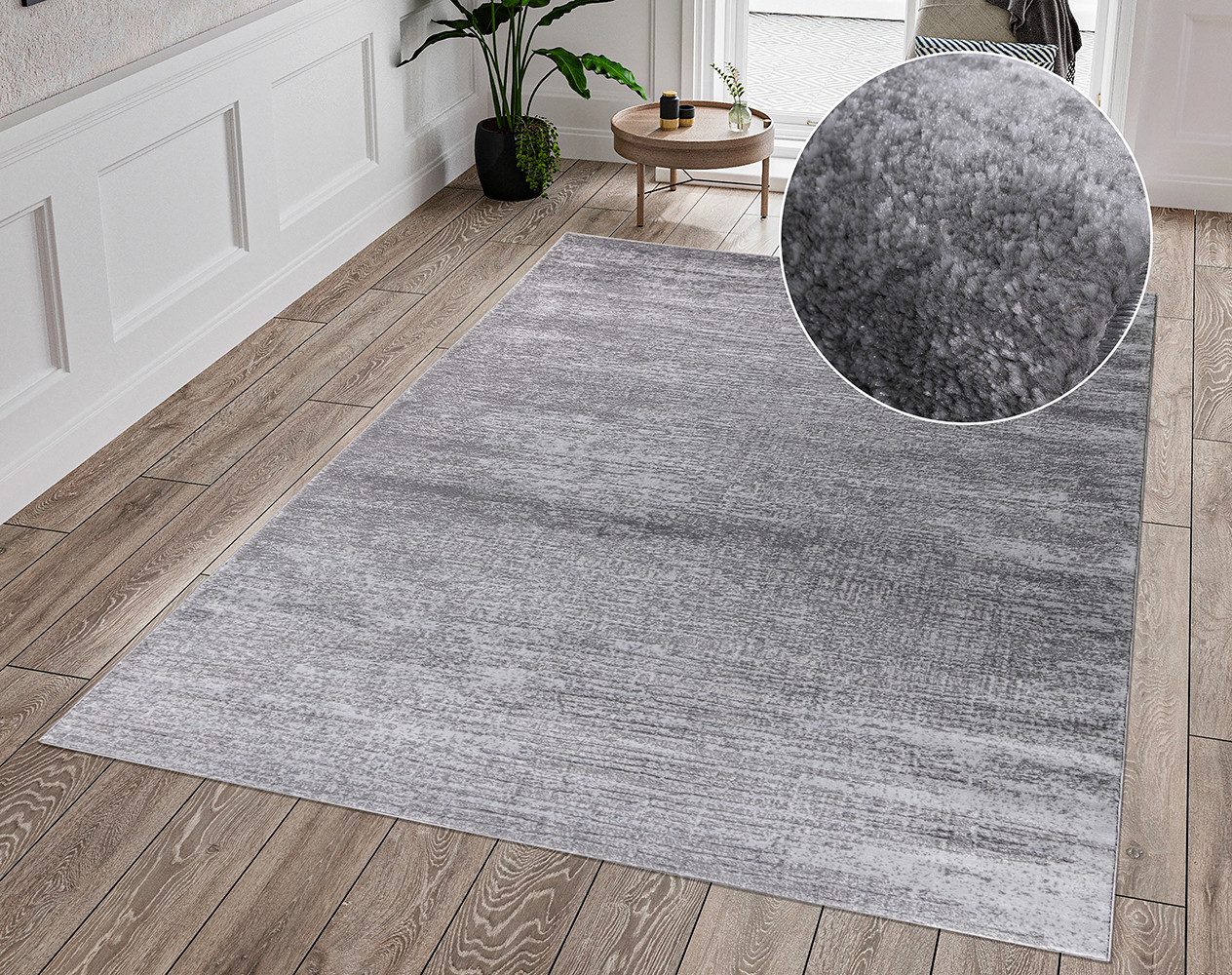 my home Teppich Ariano, dezenter Glanz mit Hoch-Tief-Struktur, rechteckig, Höhe: 12 mm, Vintage Design, Schrumpf Carving-Effekt, Wohnzimmer, Schlafzimmer