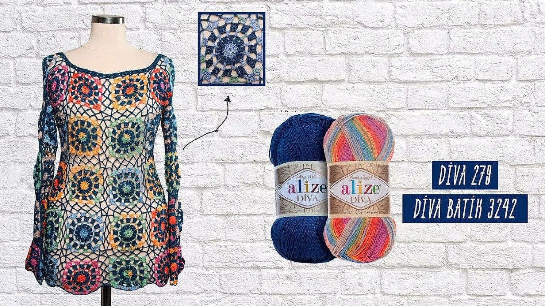 Alize 5 x ALIZE Diva Häkelwolle, 350 m, Spitze,Acrylgarn,Seideneffekt,Häkelkunst