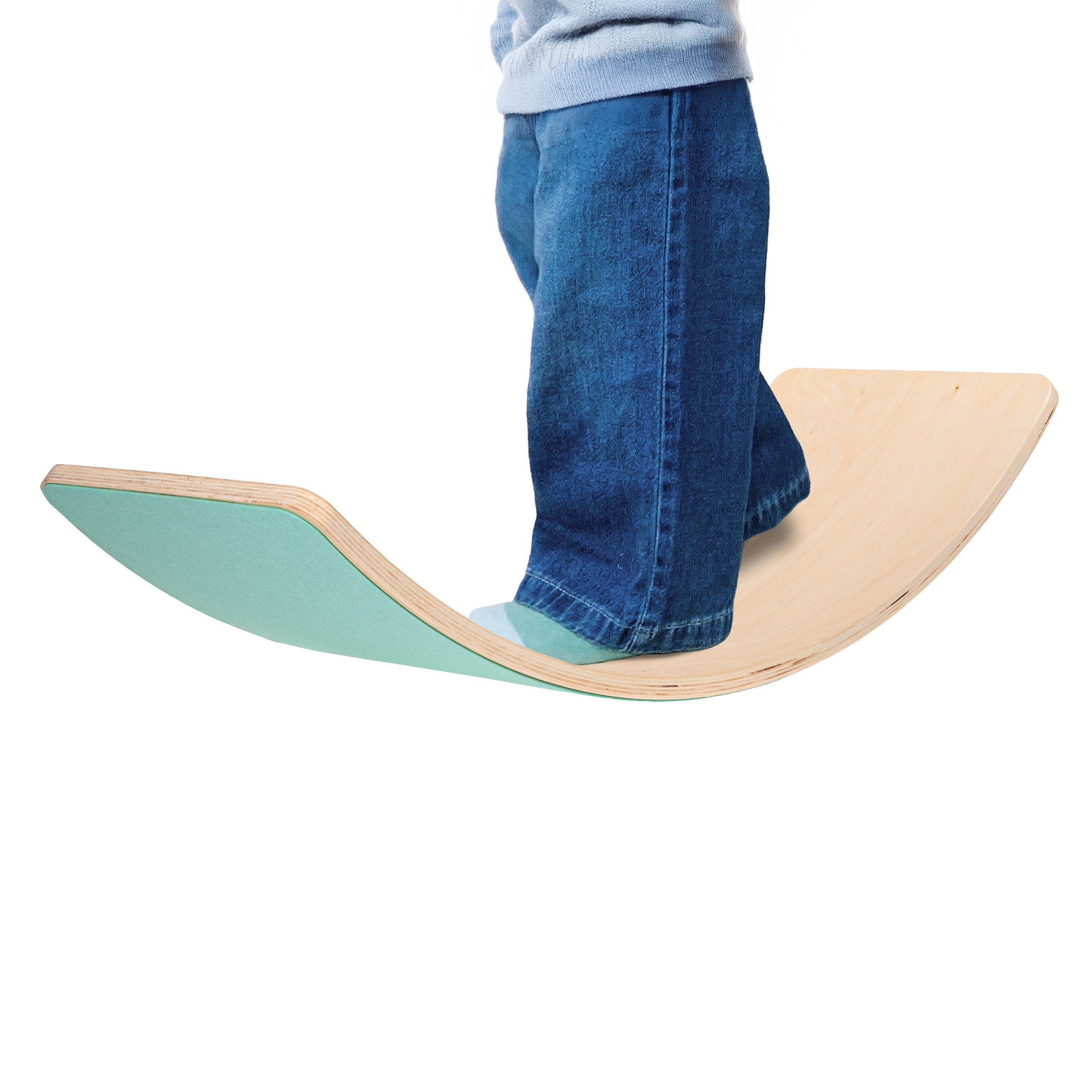 Playland Balanceboard Kinder Balance-Board aus Holz für ein aktives Lernen, Gleichgewichtsbrett ca. 82 x 19 x 29,5 cm, max. 80 kg, ab 3 Jahren