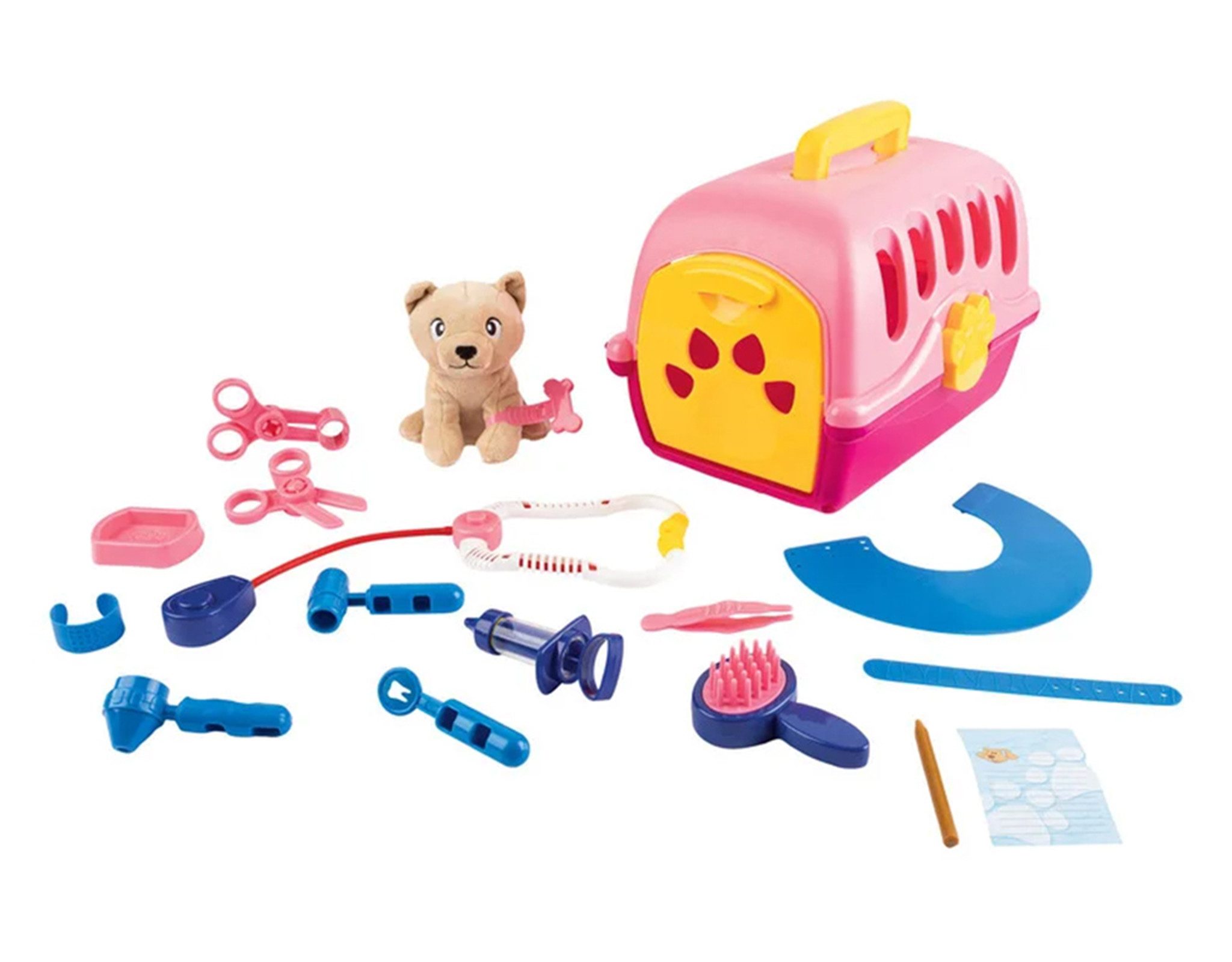 Playtive Игрушки-Arztkoffer Playtive Tierarzt-Spielset mit Transportbox und Plüschtier pink Kinder