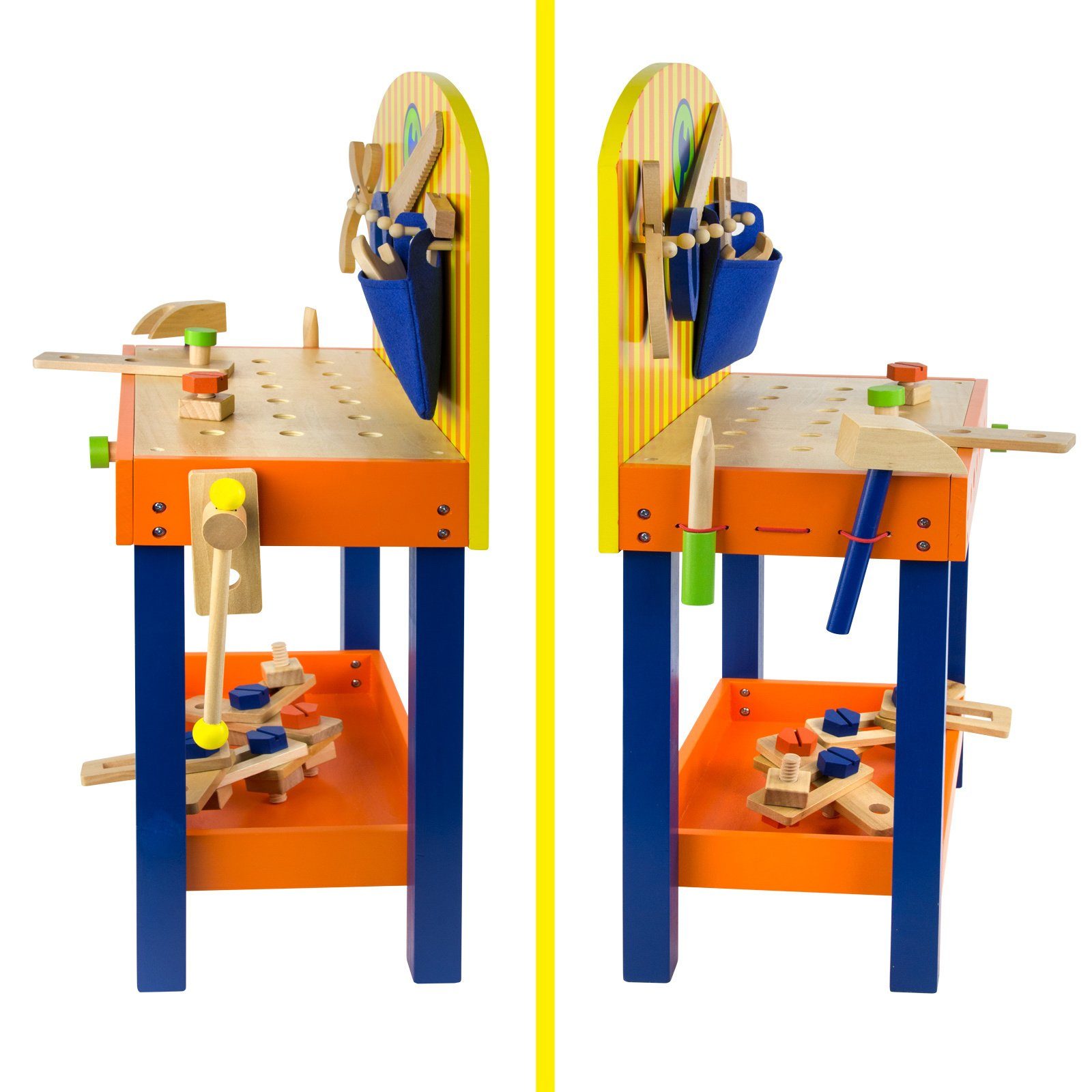 DEMA Spiel-Werkzeugstation Kinderwerkbank - Spielwerkbank - Kinderwerkstatt 38 x 22 x 66 cm