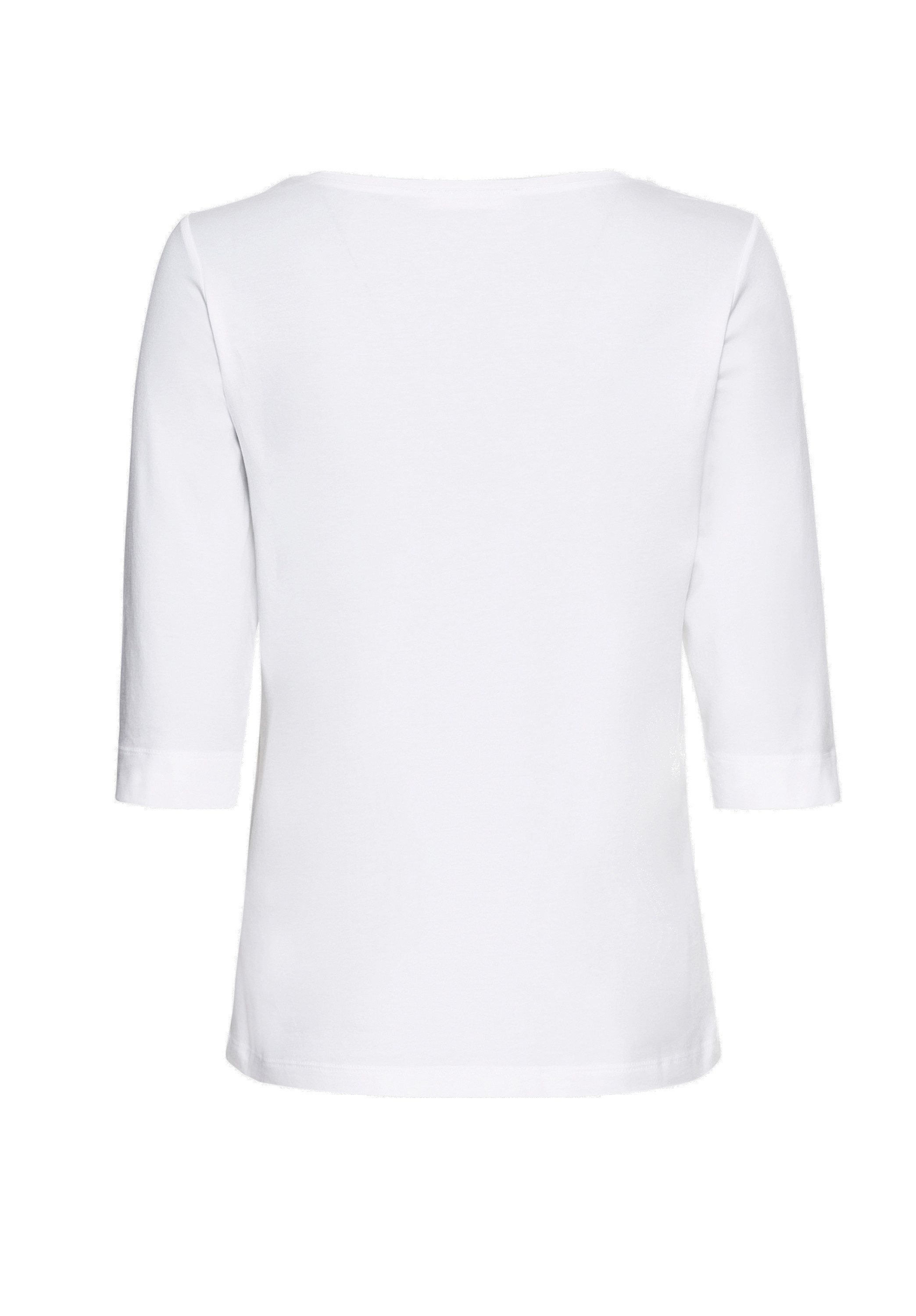 bianca Kurzarmshirt DIELLA im cleanen Look mit verlängertem Kurzarm