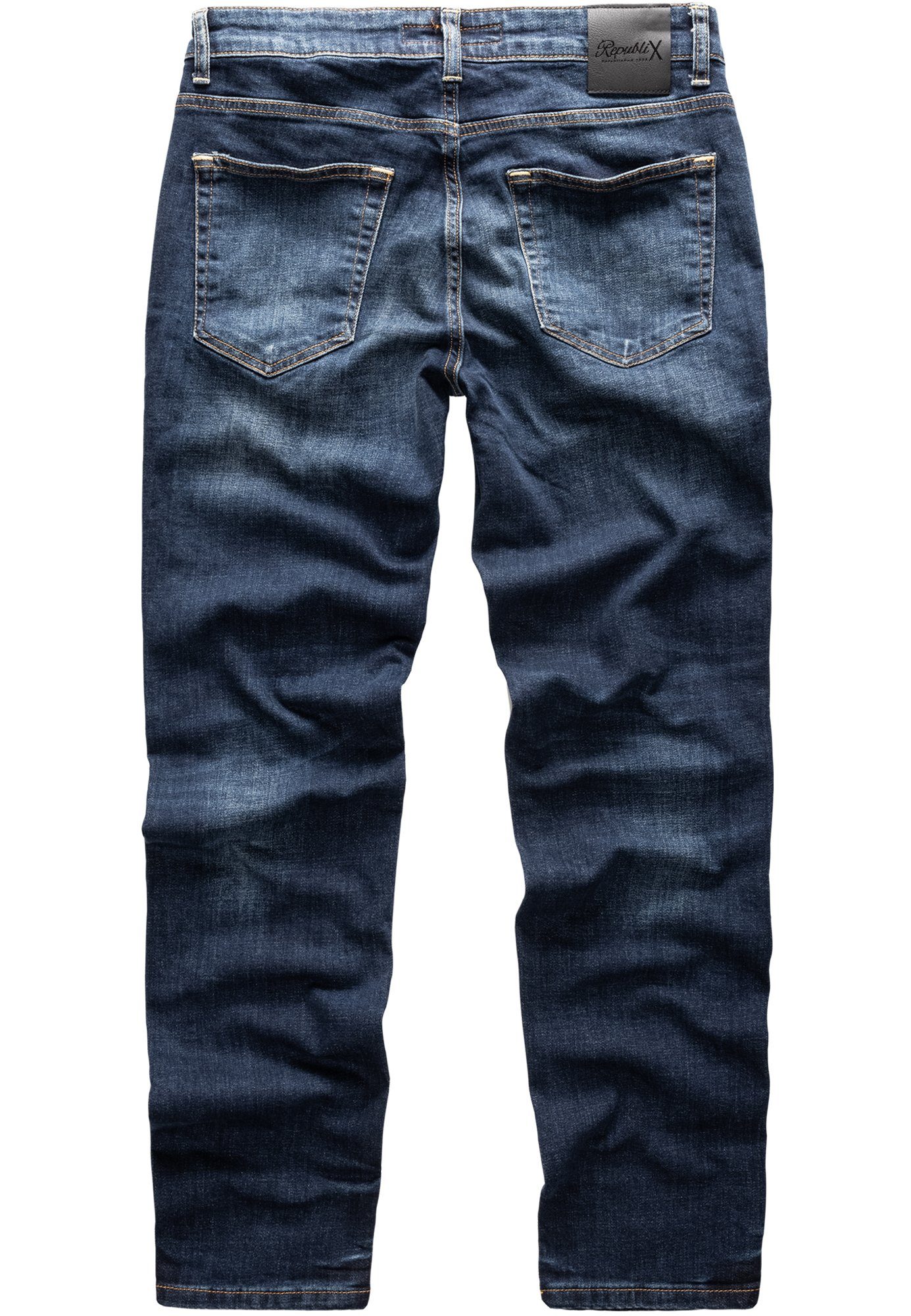 REPUBLIX Straight-Jeans NAT Herren Regular Fit Destroyed Jeans günstig online kaufen