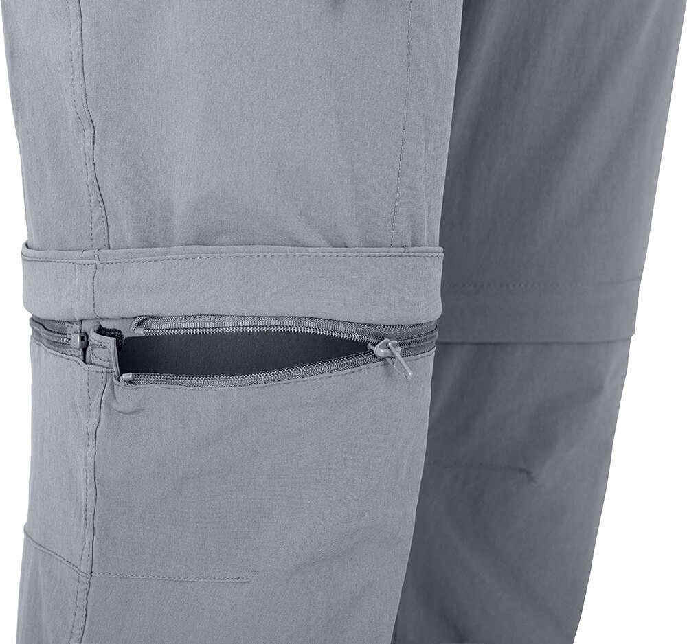 Zipp-Off BENNETT hellgrau Zip-off-Hose Wanderhose, (slim) pflegeleicht, vielseitig, Bergson Damen Normalgrößen,