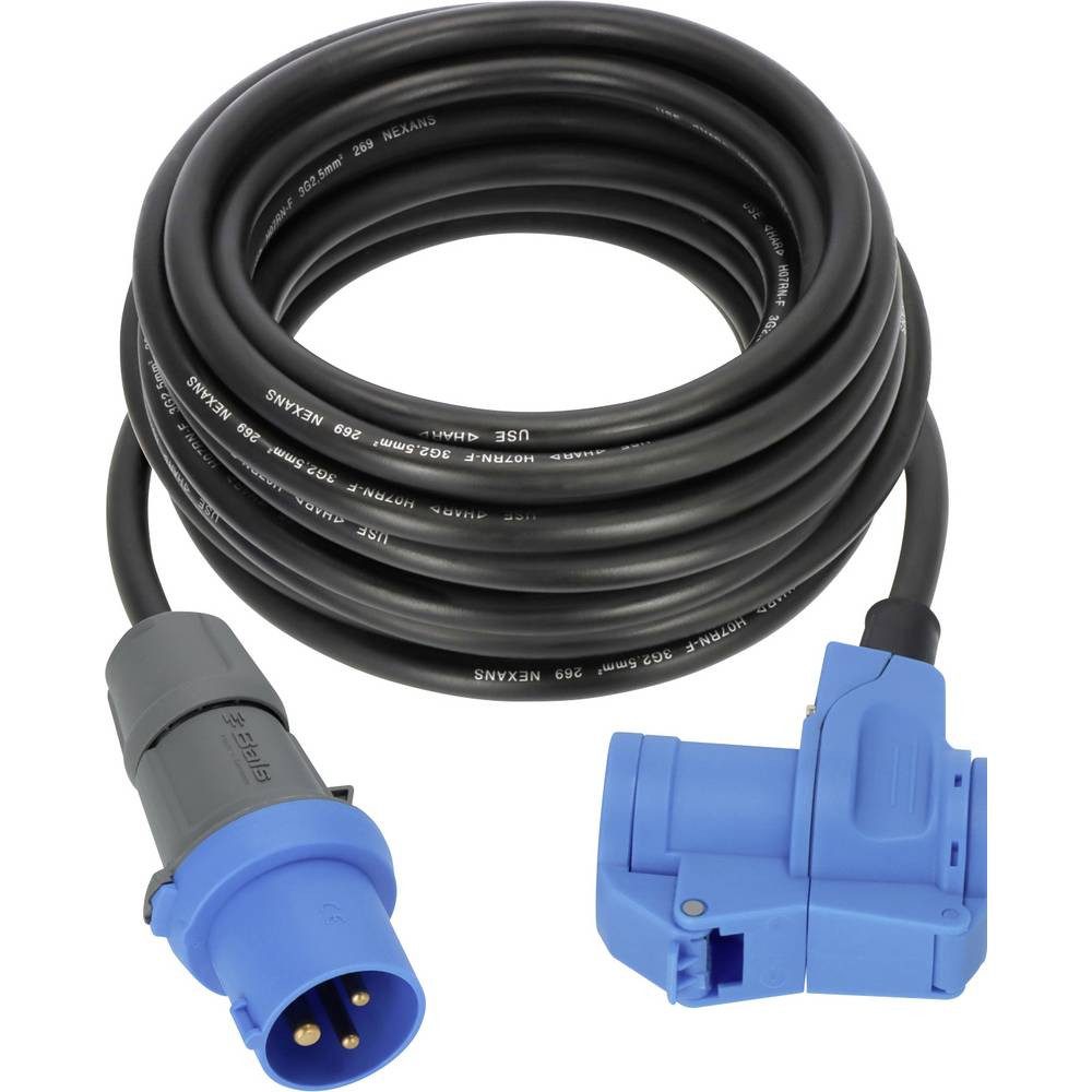 Brennenstuhl Strom Camping-CEE-Verlängerungskabel Blau, Schwarz 10 m H07RN-F 3G 2,5 Verlängerungskabel