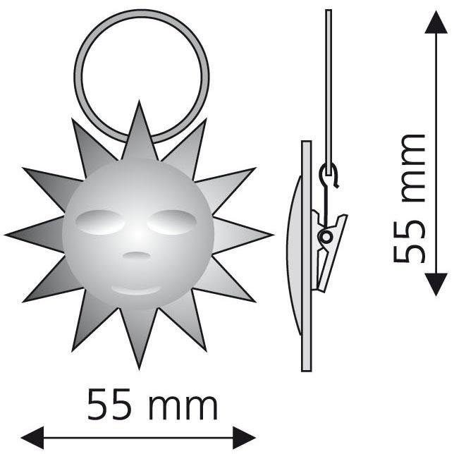 Liedeco Gardinenring Sonne, Gardinenstangen, (Packung, 4-St., günstig online kaufen