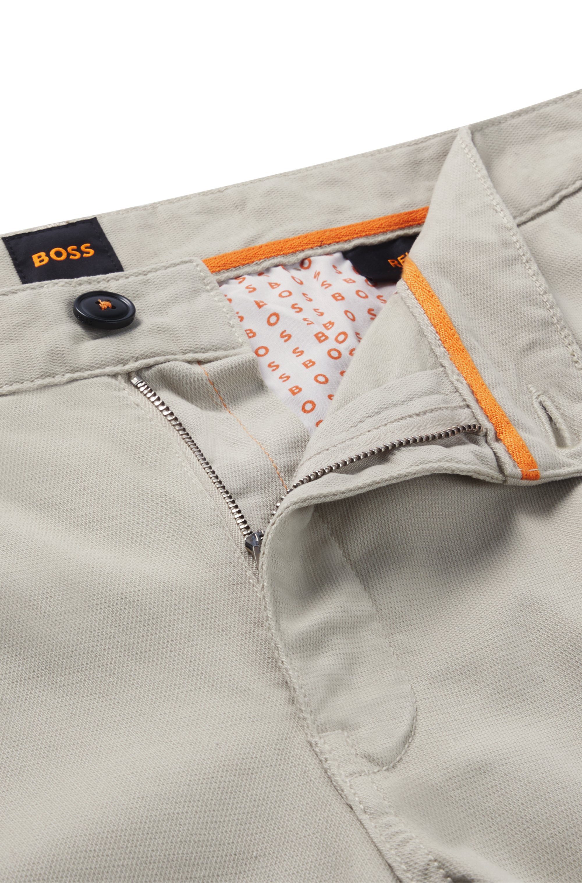 BOSS ORANGE Chinohose Pleated mit Markenlogo günstig online kaufen