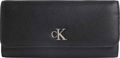 Calvin Klein Jeans Geldbörse »MINIMAL MONOGRAM LONGFOLD«, mit silberfarbenem Logo