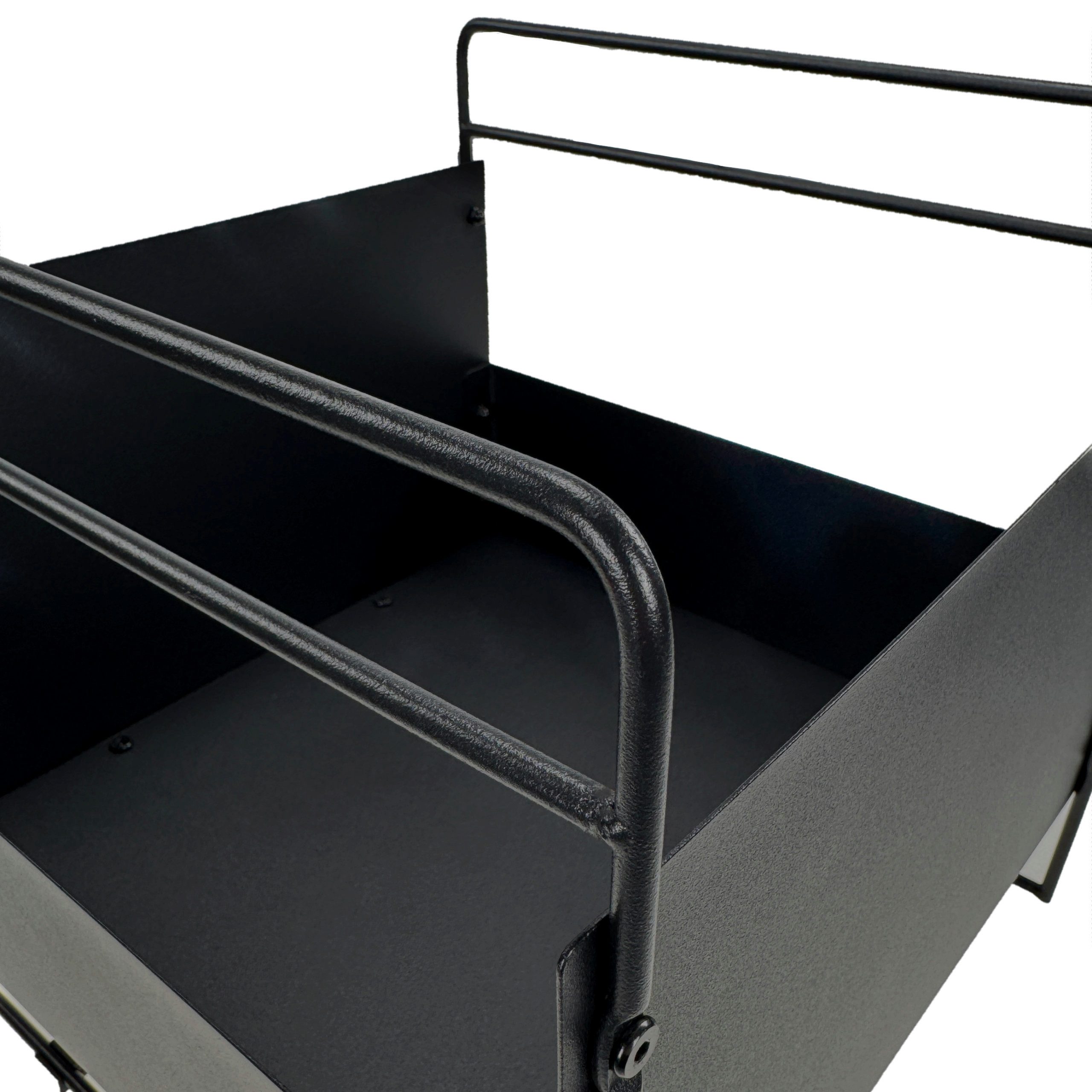 kamelshopping Kaminholzkorb Kaminholzkorb aus Metall, schwarz-matt, pulverl günstig online kaufen