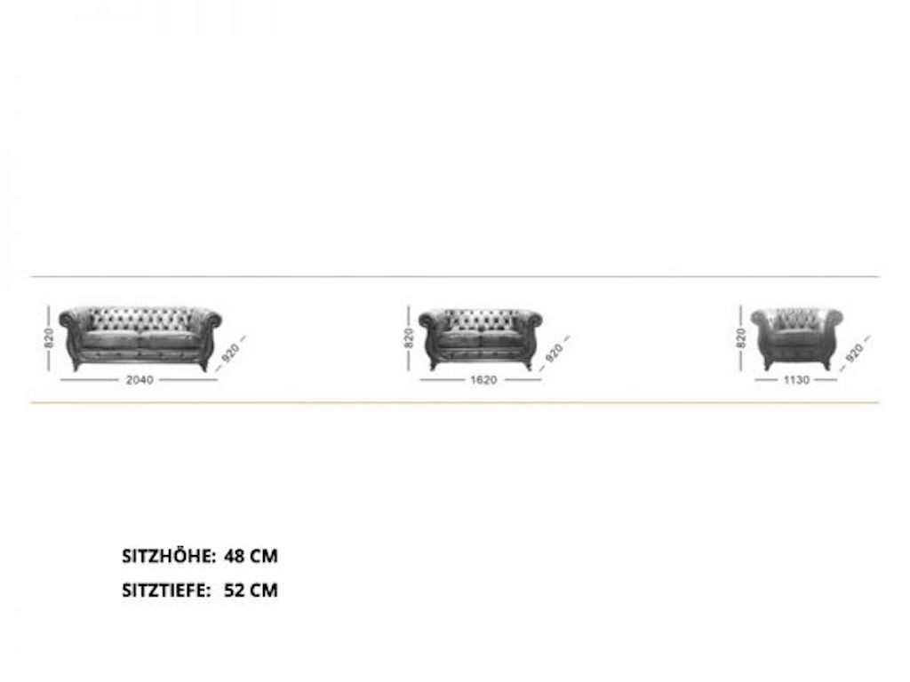 Salottini Polstergarnitur SOFORT LIEFERBAR Chesterfield Manchester Sofagarn günstig online kaufen