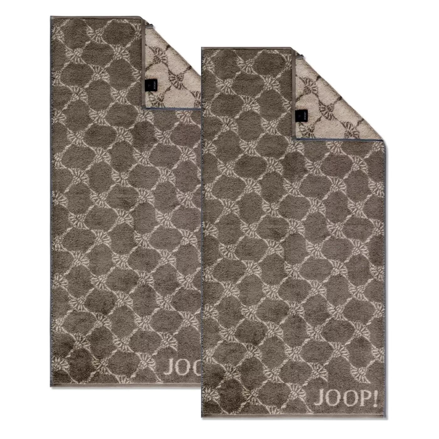 JOOP! Handtuch 2 Stück Joop! Handtuch Cornflower 1611-70 Graphit 50x100, Walkfrottier (2-St), Baumwolle