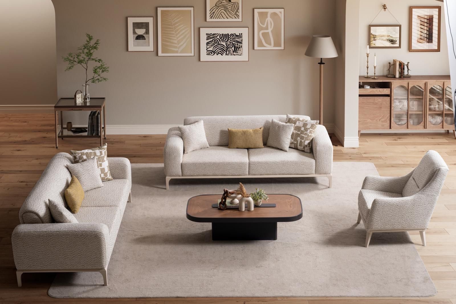 Nobelaa Sofa Sitzgruppe/Sofa Set - Wohnzimmergarnitur "Pyrola" 3+3+1+1