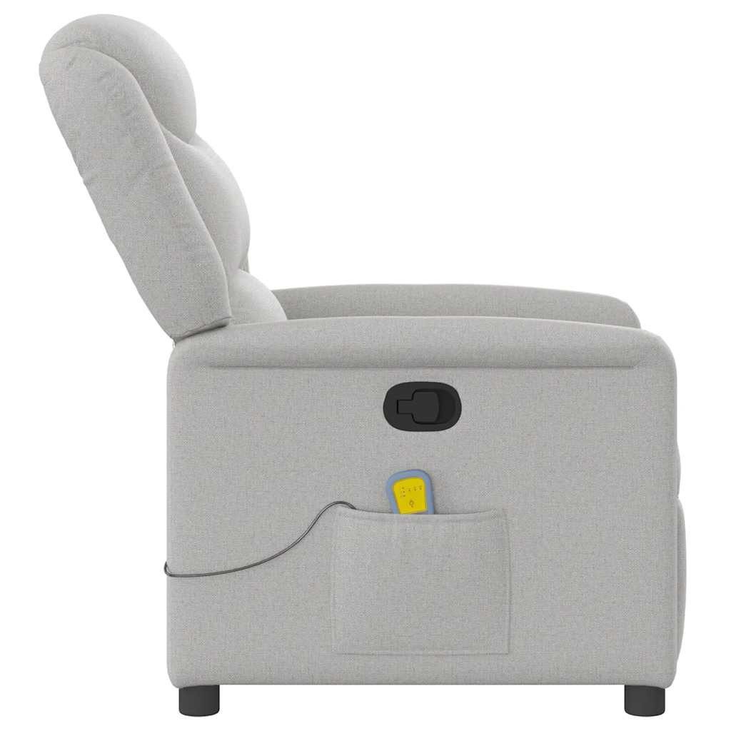 vidaXL Sessel Massagesessel Wolkengrau Stoff (1-St)