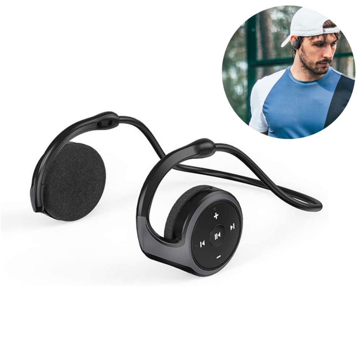 - mit Clear In-Ear-Kopfhörer schwarz Kopfhörer Voice Sport Bluetooth Jormftte Capture Technologie