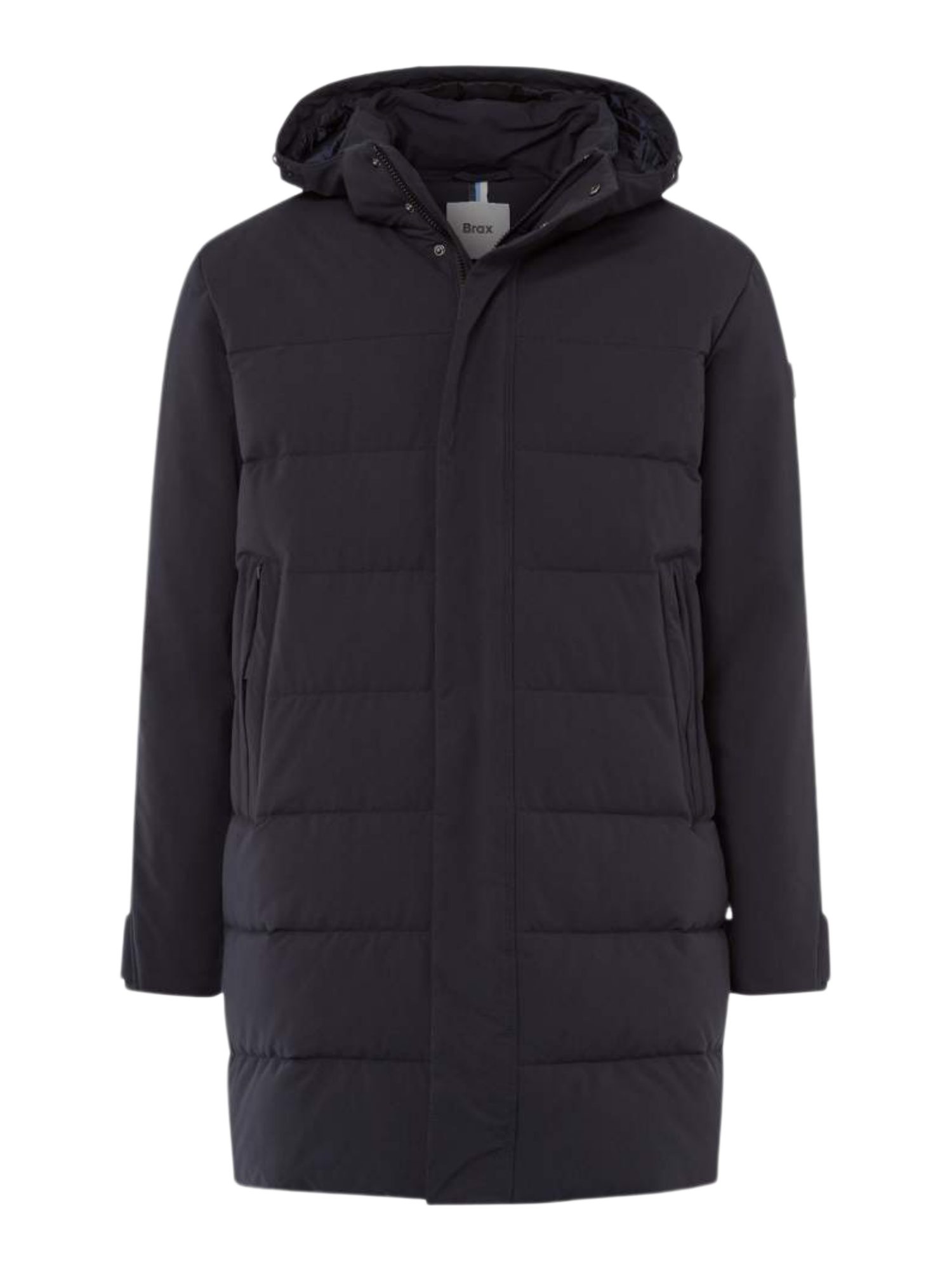 Brax Outdoorjacke schwarz,Outdoor,Polyester,Unifarben,Reverskragen,Lang,Gerade