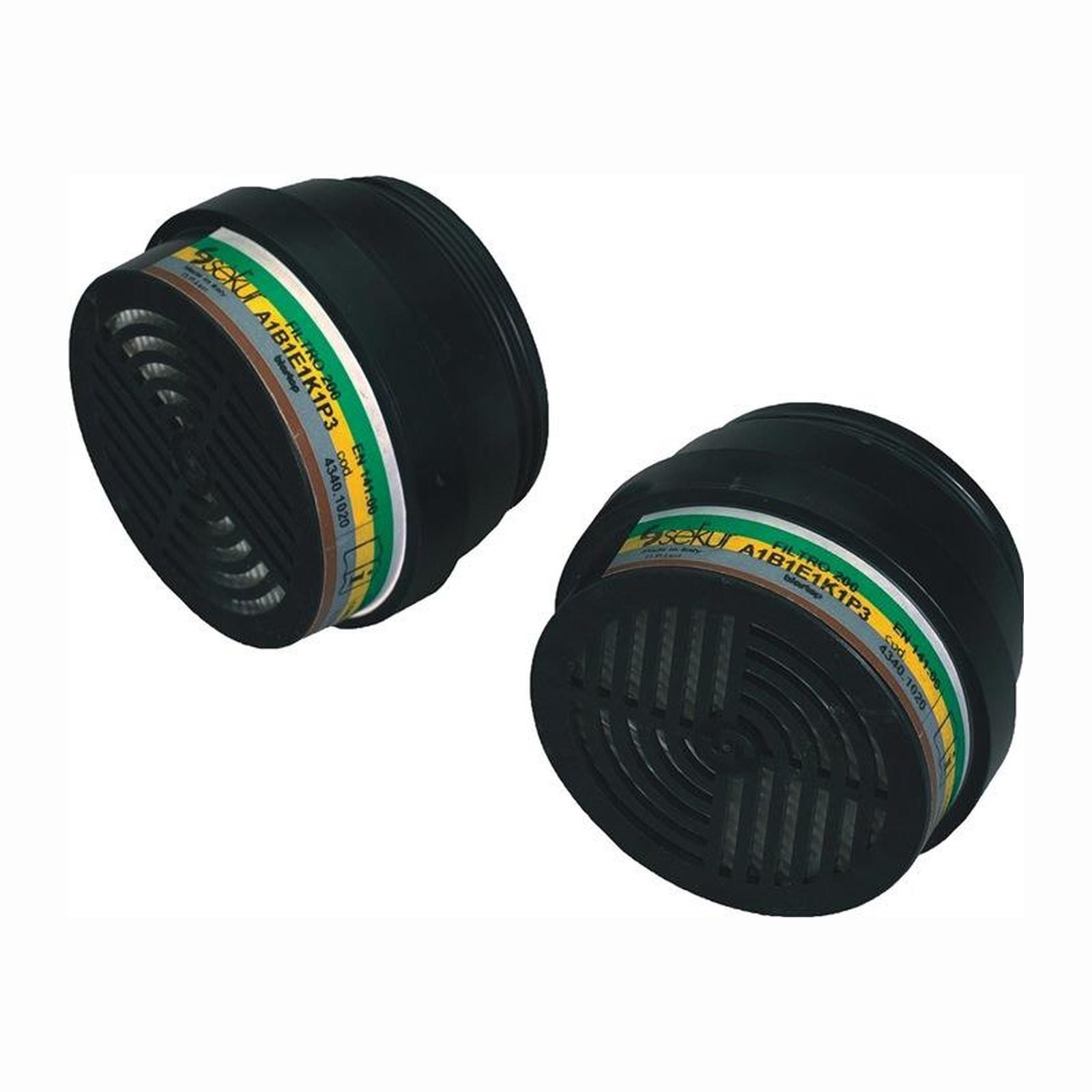 Ekastu Atemschutz-Vollmaske EKASTU Mehrbereichskombifilter 200 A1B1E1K1-P3R D - 422399