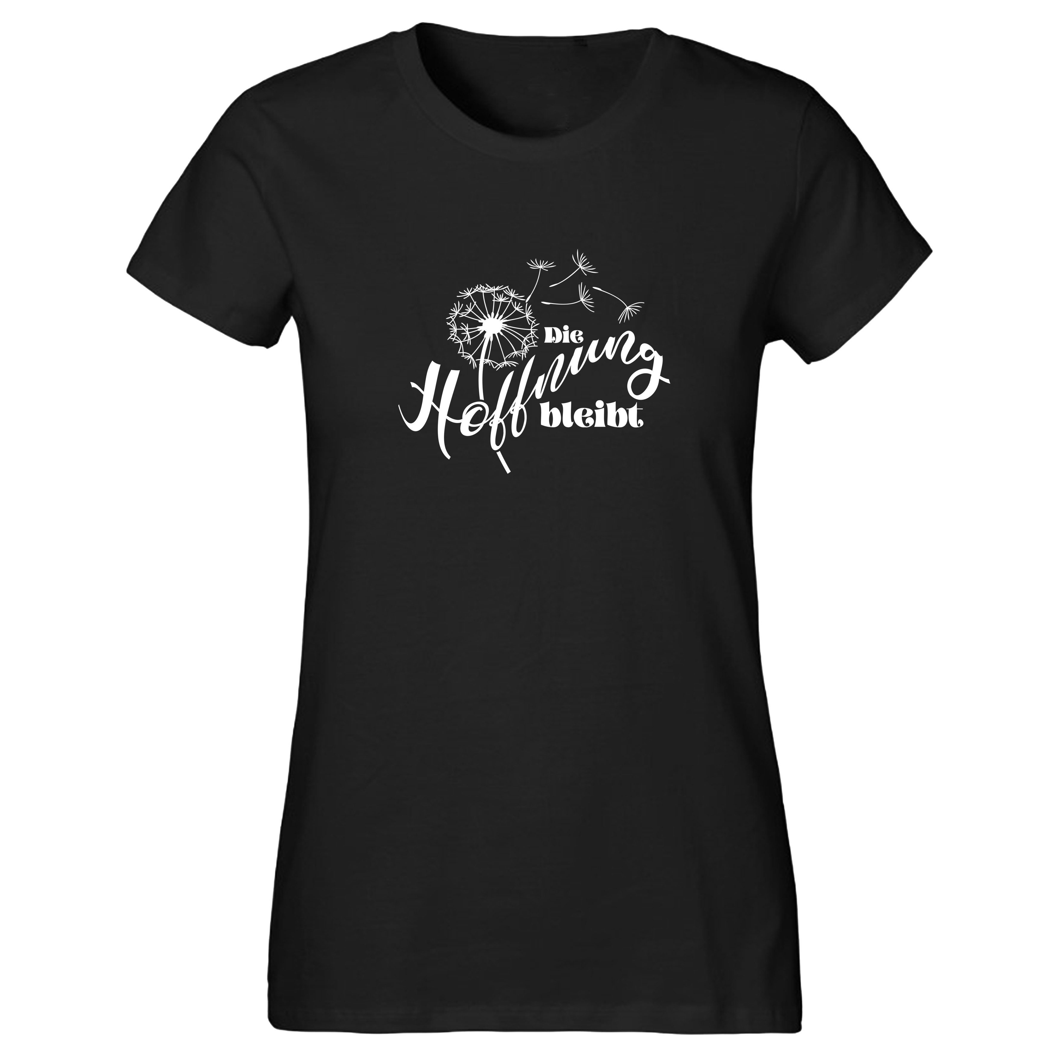 Banco T-Shirt Damen Kurzarm Print - "Die Hoffnung bleibt" Unifarben günstig online kaufen