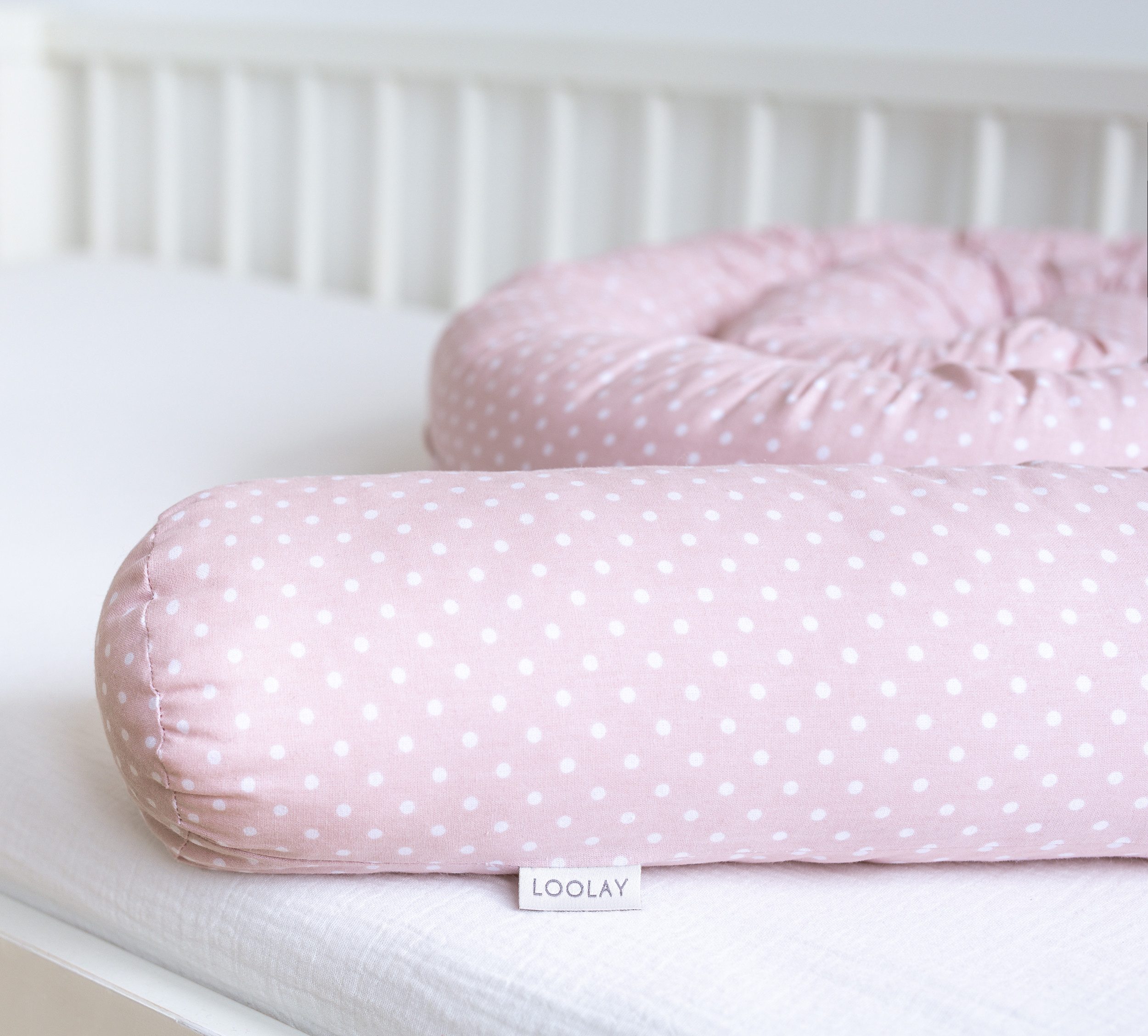 Loolay Nestchenschlange Mini PUNKTE Rosa Baumwolle Multifunktion PREMIUM Be günstig online kaufen