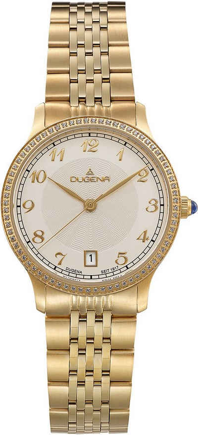 Dugena Quarzuhr Gala, 4461118, Armbanduhr, Damenuhr, Datum, Saphirglas