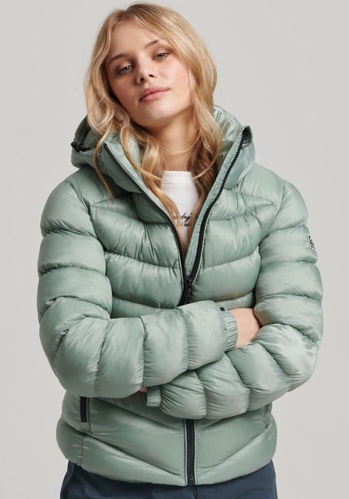 Superdry Steppjacke Light JACKET HOODED Green FUJI PADDED Jade