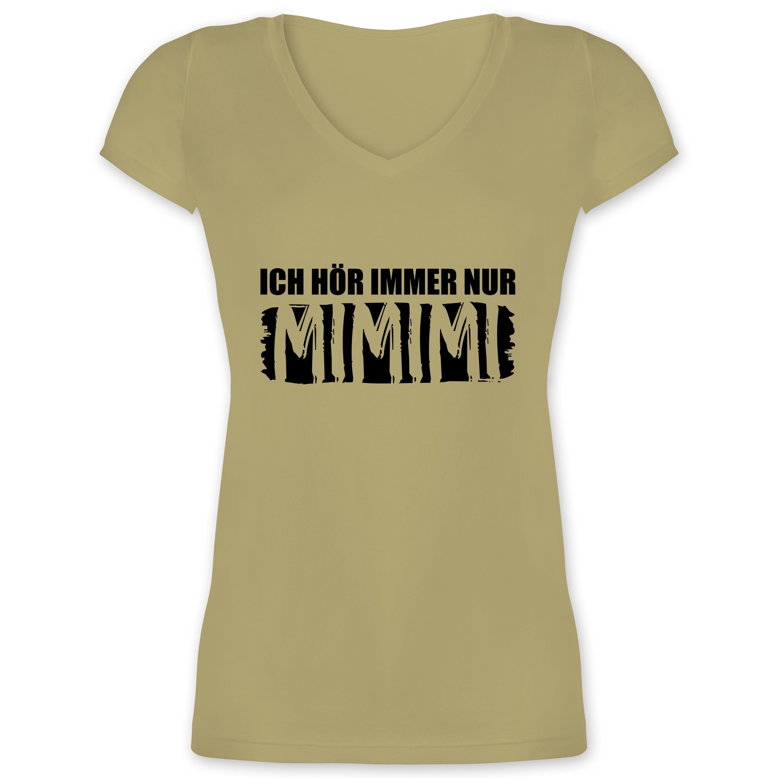Shirtracer TShirt »Ich höre immer nur MIMIMI schwarz Sprüche Damen TShirt mit V