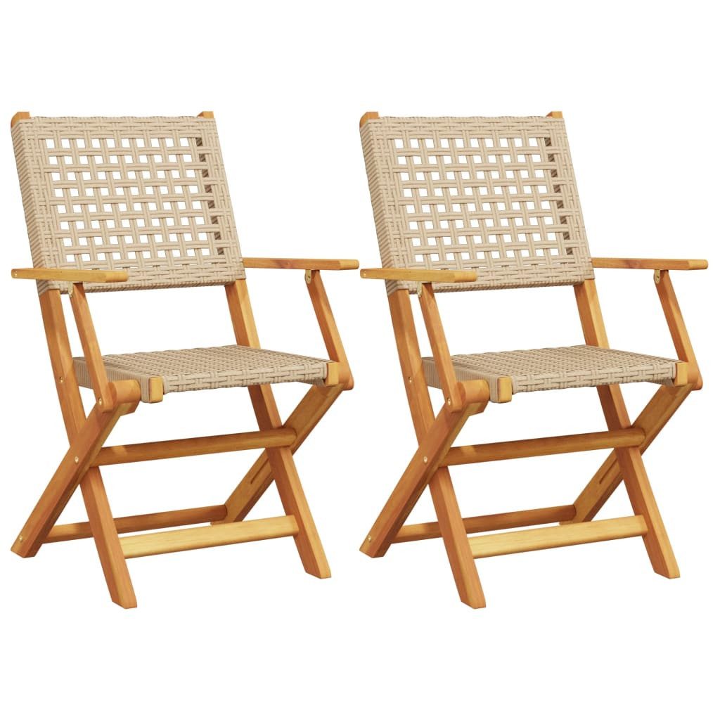 vidaXL Gartenstuhl Gartenstühle 2 Stk. Beige günstig online kaufen