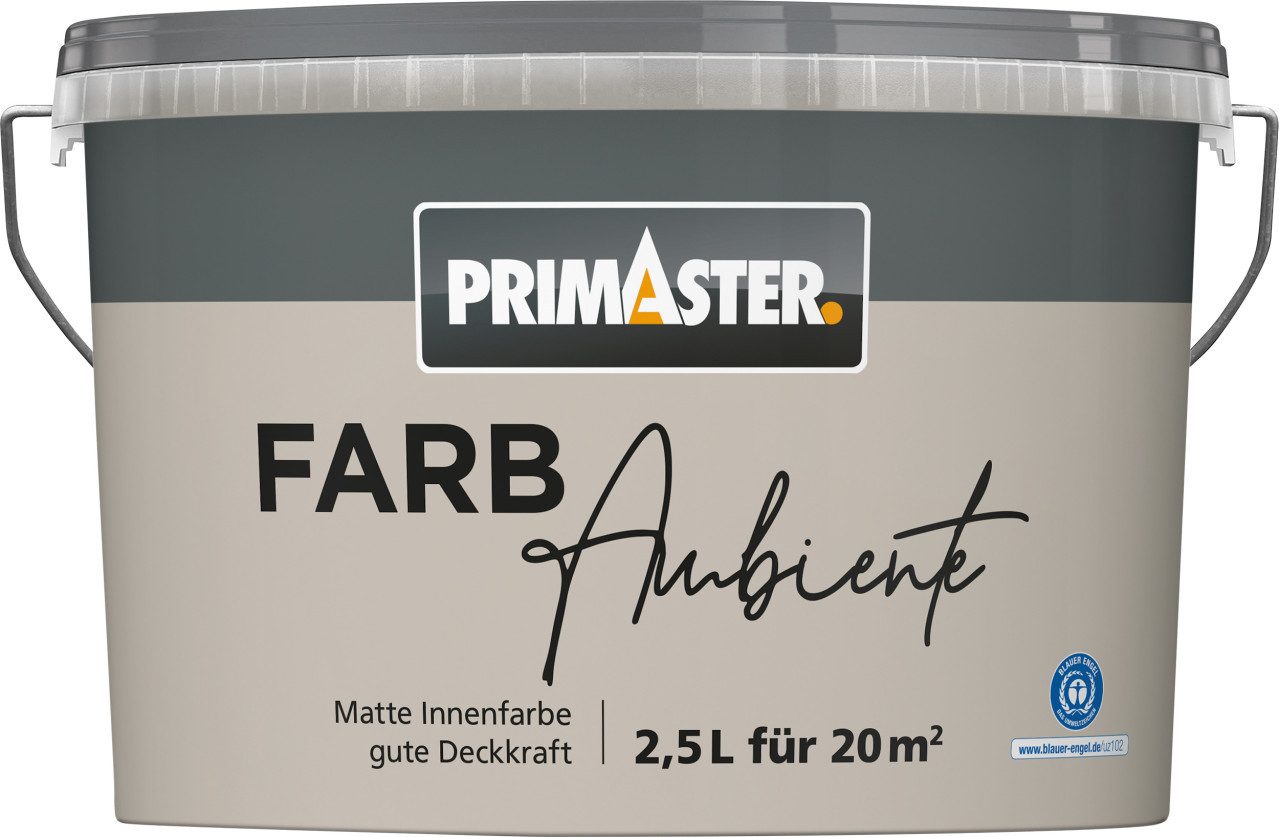 Primaster Wandfarbe Primaster Farbambiente Wandfarbe matt steingrau