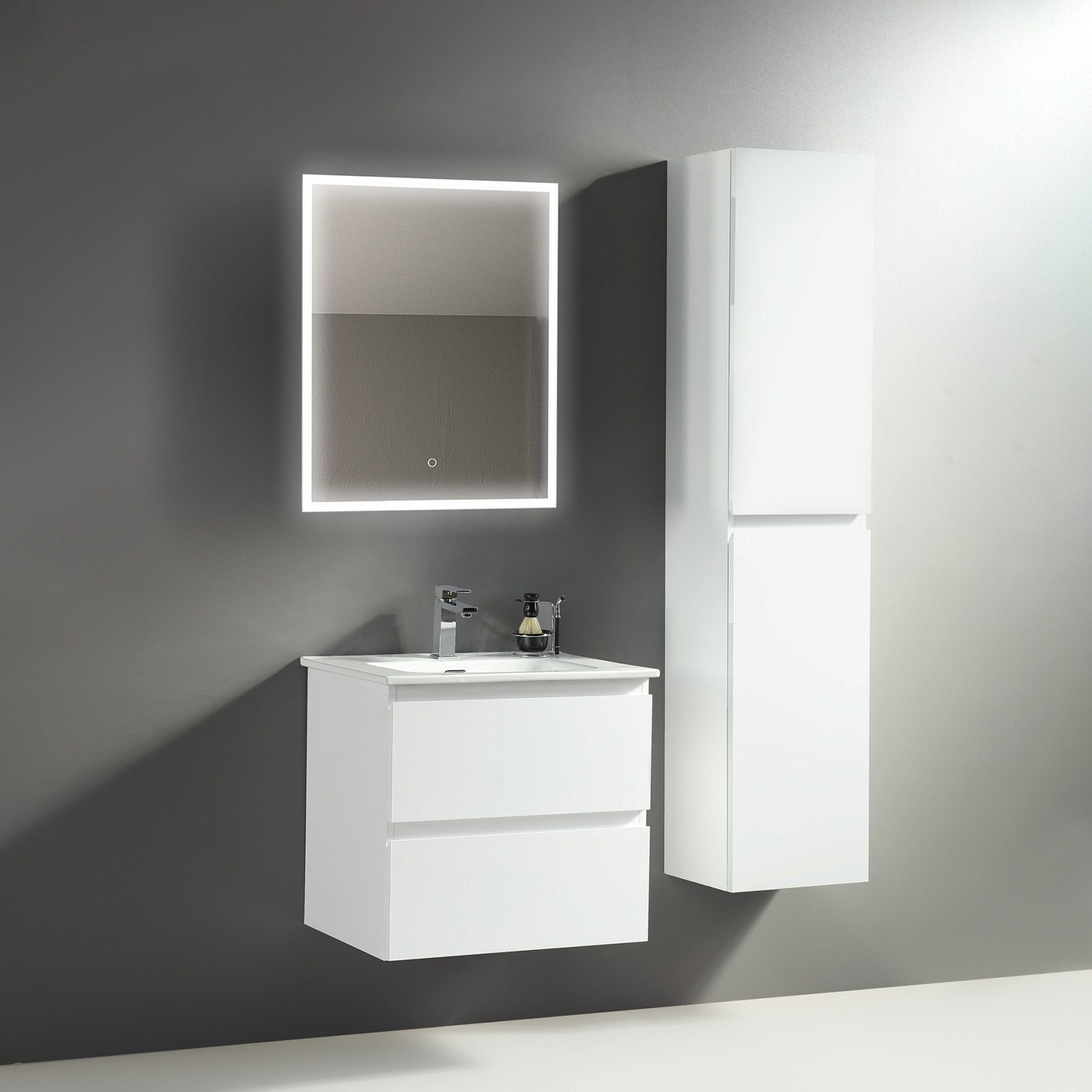 Alpenberger Badmöbel-Set - Badschrank Badezimmerschrank, (Led günstig online kaufen