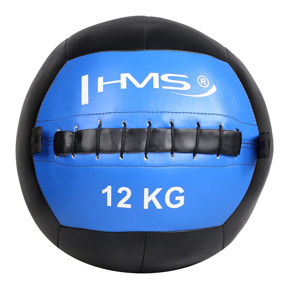 HMS Medizinball Gymnastikball 12 kg Trainingsball (WLB12, 1-St., Ganzkörpertraining), Ideal für intensives Functional Training, CrossFit, Kraftaufbau