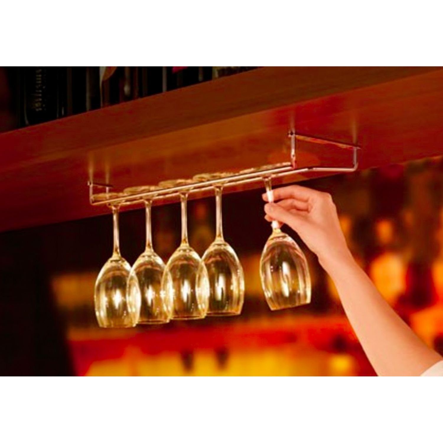 FUCHS Gläserhalter Weinglashalter chrom 415x145mm