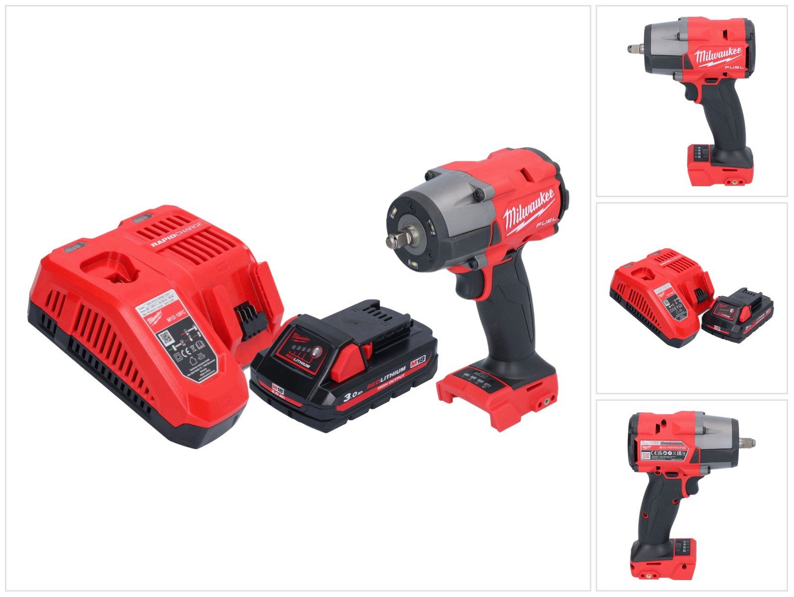 Milwaukee Akku-Schlagschrauber M18 FMTIW2F38-301 Akku Schlagschrauber 18 V 745 Nm 3/8" Brushless