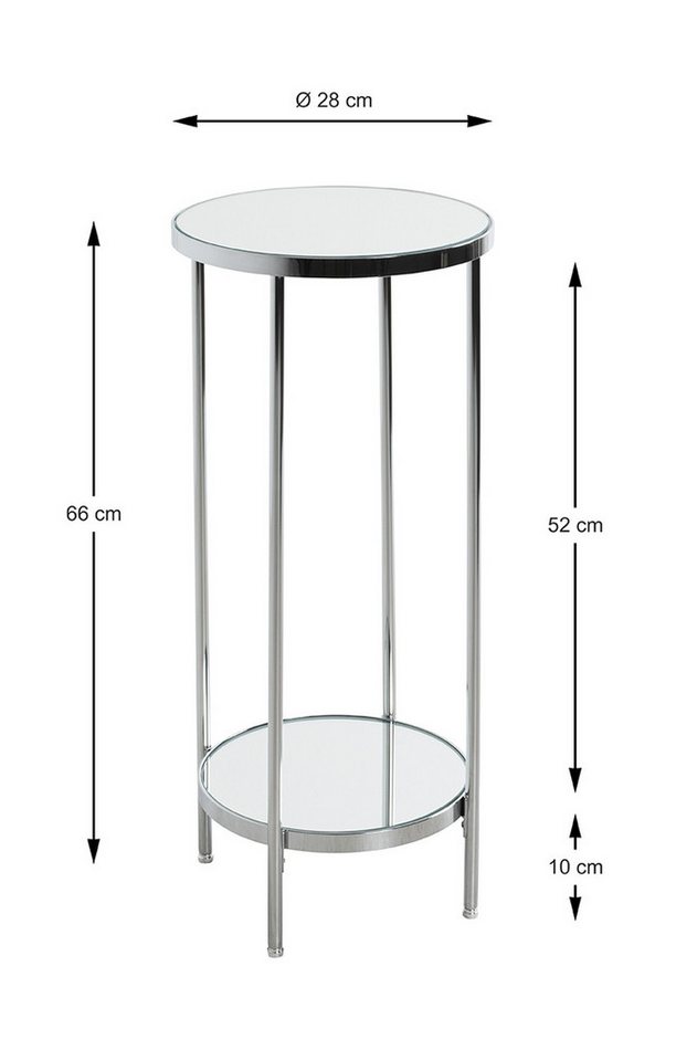 Thumbnail - freiraum Blumentisch 52285, in chrom, Metall, Spiegel 5 mm - 66x28cm (HxD)