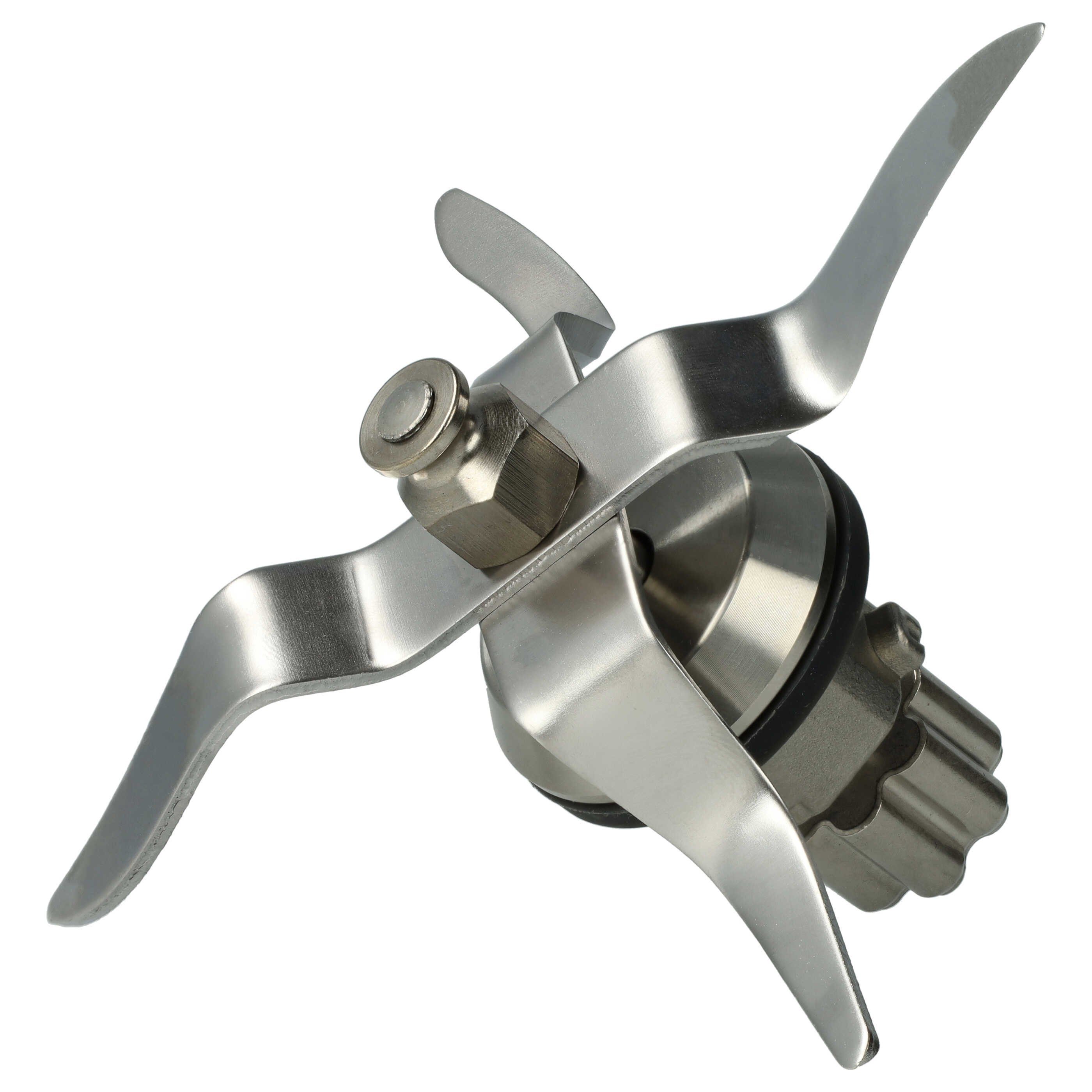 vhbw Mixaufsatz Ersatz für Silvercrest SKMK1200C3-28 für Küchenmaschine, Zubehör für Küchenmaschine Silvercrest SKMK1200C3-28, Abnehmbar, Multifunktions-Klinge, Spülmaschinenfest, Umdrehbare