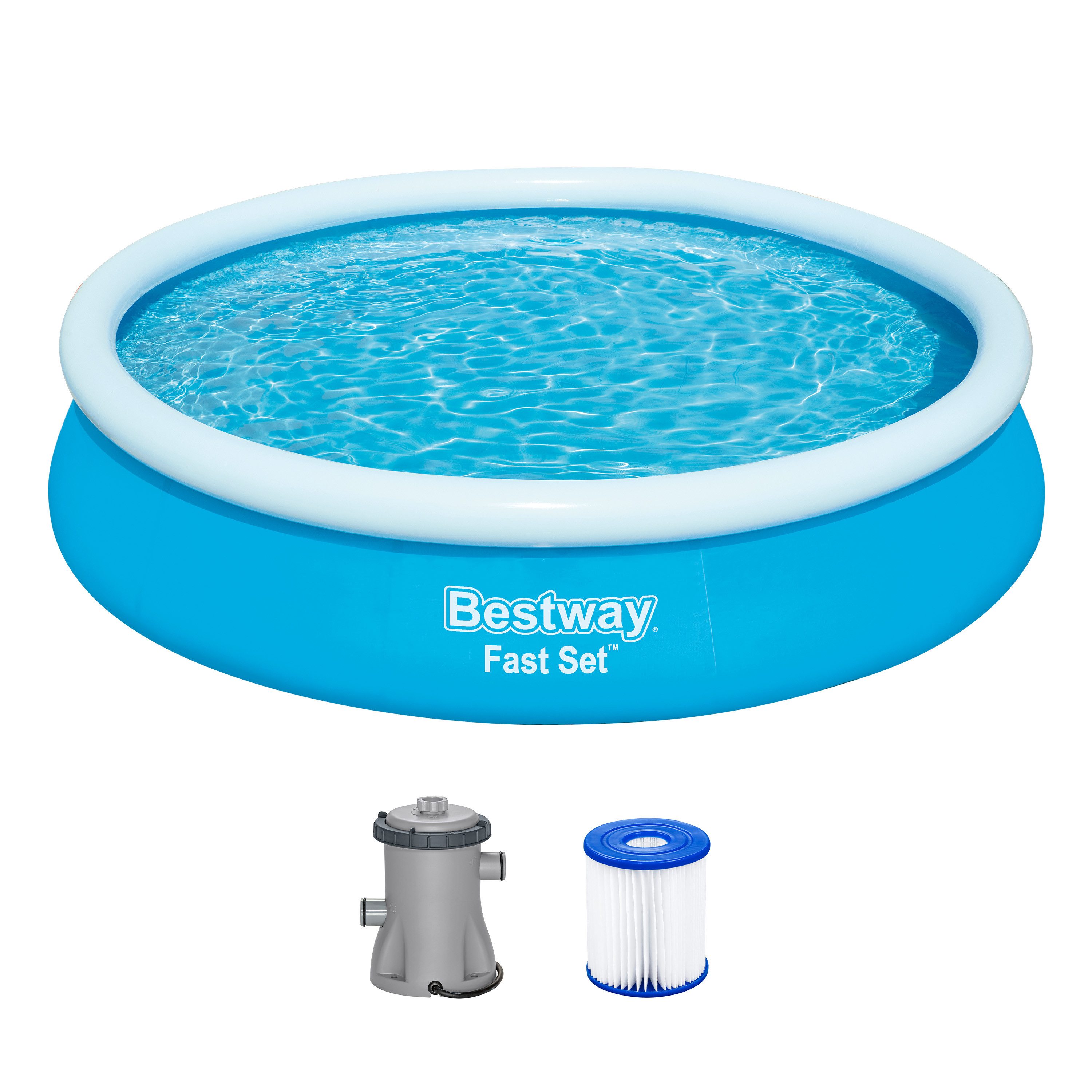Bestway Quick-Up Pool Fast Set™ (Set, Inkl. Filterpumpe), Ø 366 x 76 cm
