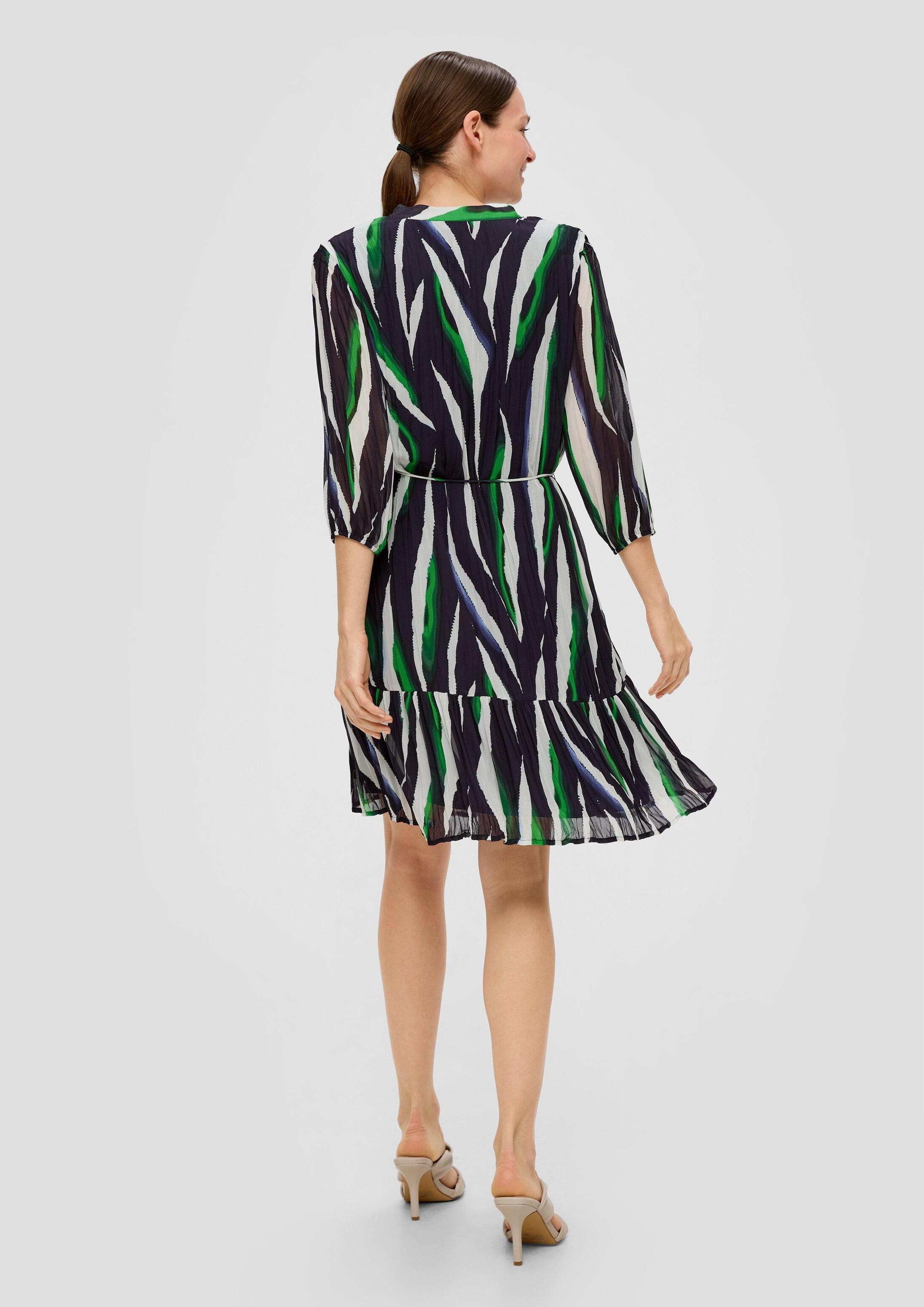 s.Oliver Minikleid Kleid Volantskleid mit weiten Ärmeln